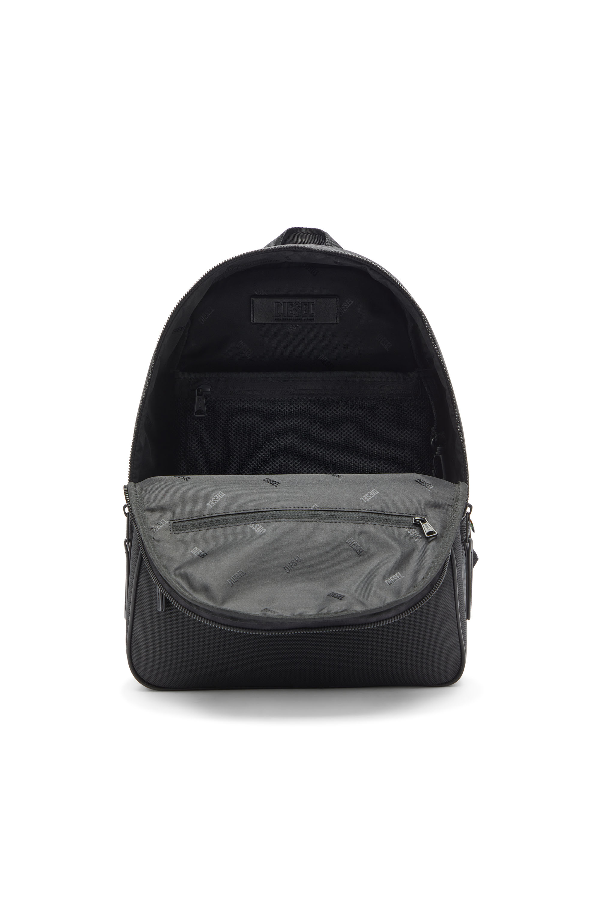 Diesel - HOLI-D BACKPACK M, Holi-D - Mochila de nylon con logo Oval D Unisex in Negro - 4