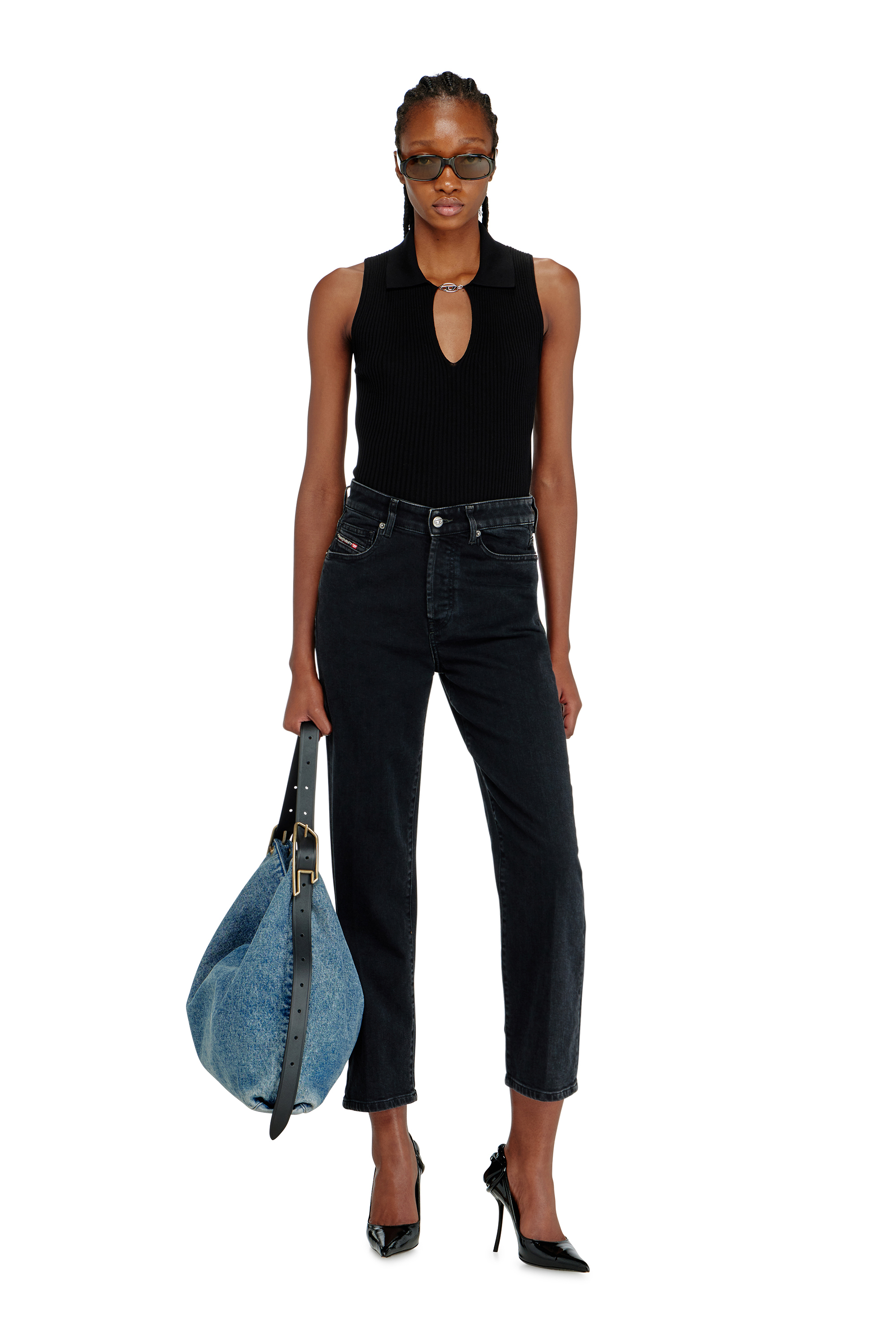 Diesel - Regular Jeans 1981 D-Went 09N89 Mujer, Negro/Gris oscuro - 1