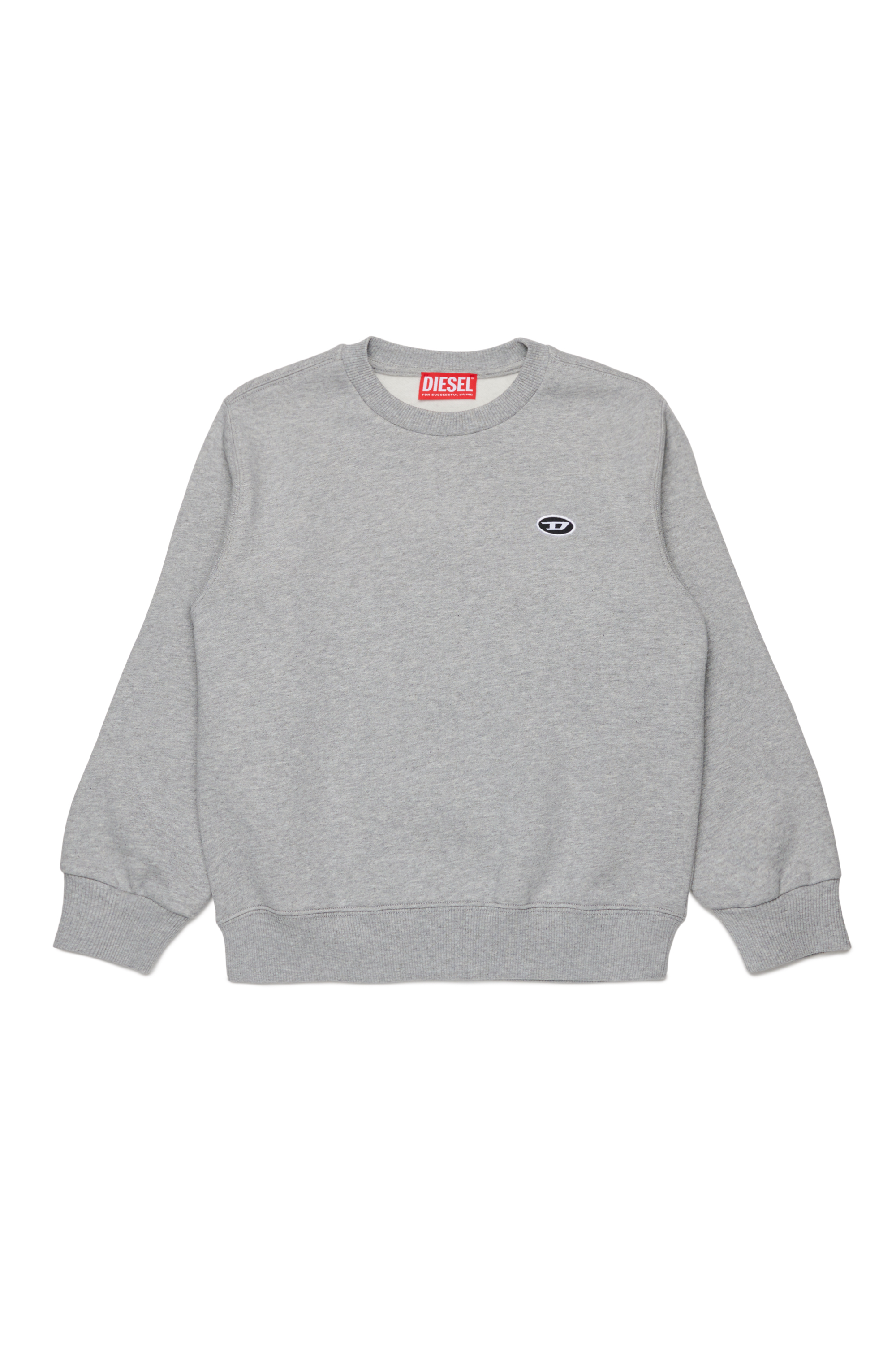 Diesel - SROBDOVALPJ OVER, Sudadera con parche oval D Hombre in Gris - 1