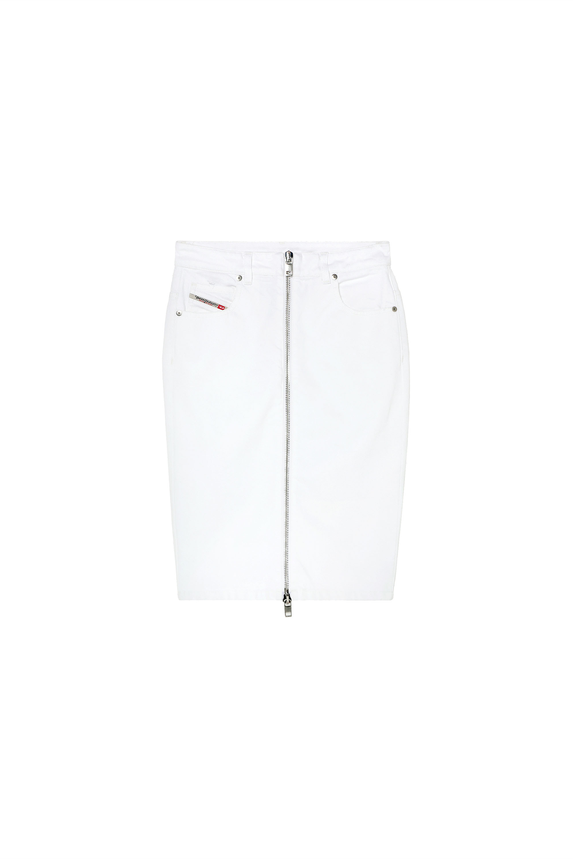 DE-PENCIL-ZIP, Blanco - Faldas