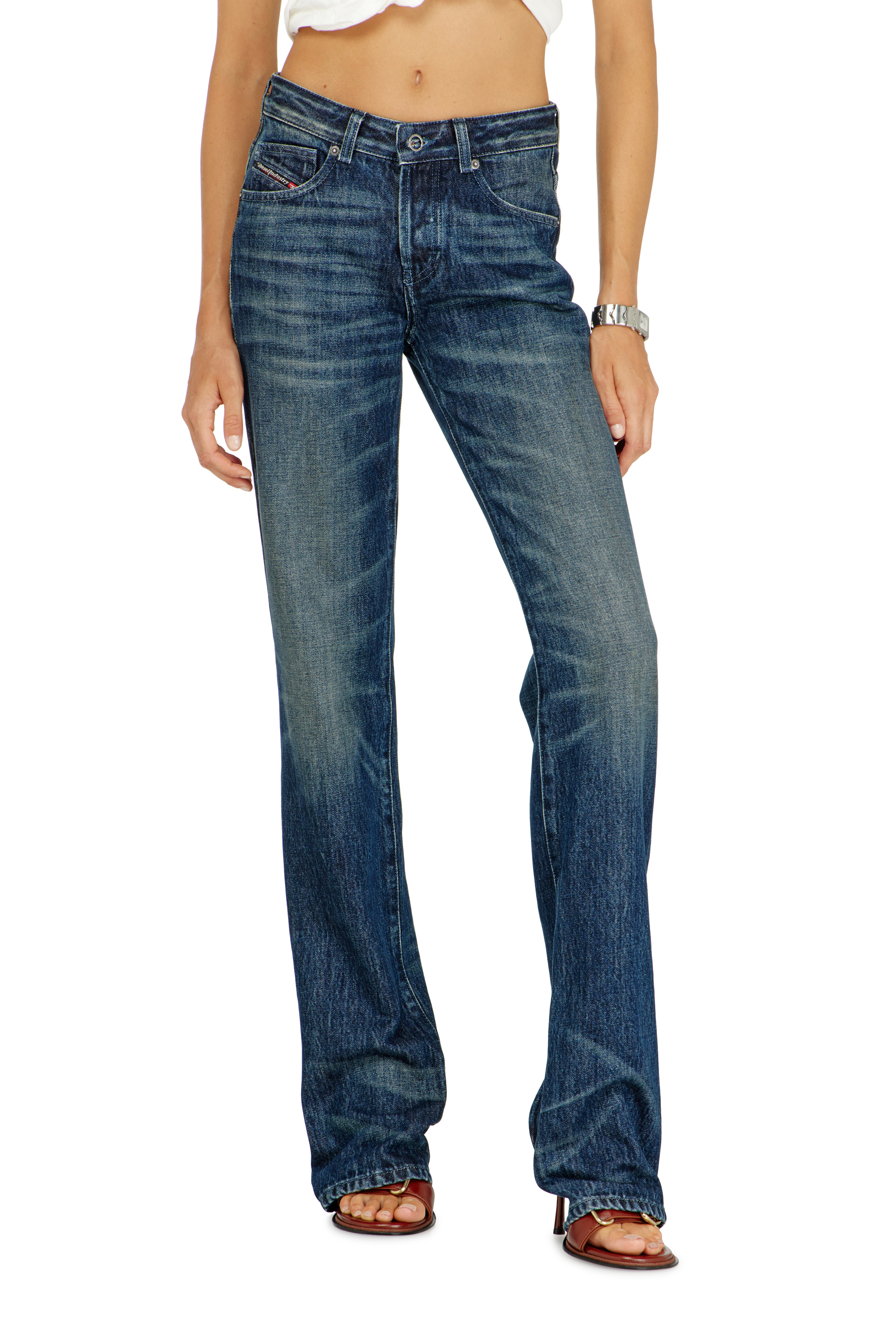 Diesel - Regular Jeans D-Heel 007FZ Mujer, Azul Oscuro - 5
