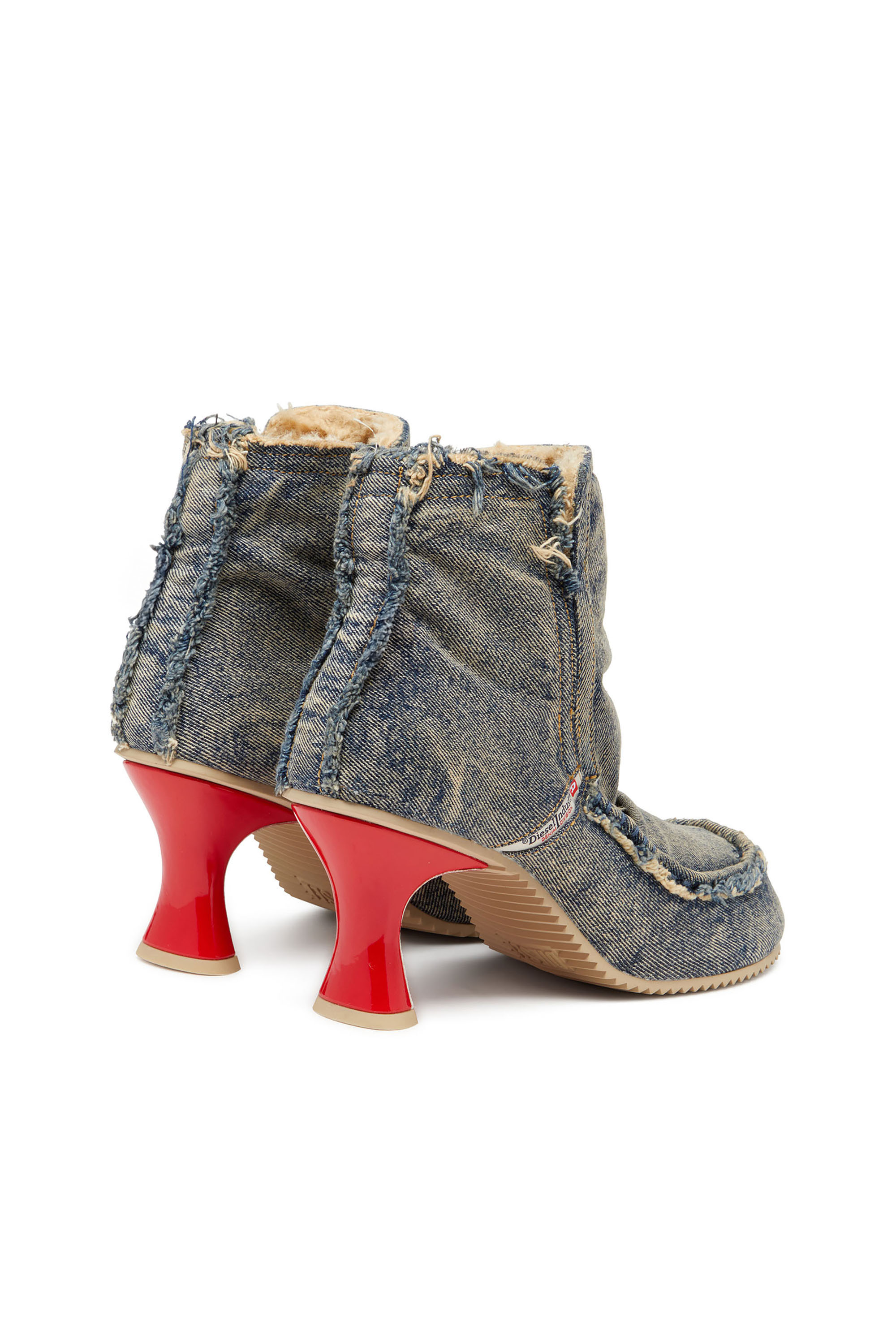 Diesel - D-WOODSTOCK HEEL AB, D-Woodstock - Botas de denim con tacón Mujer in Azul marino - 4