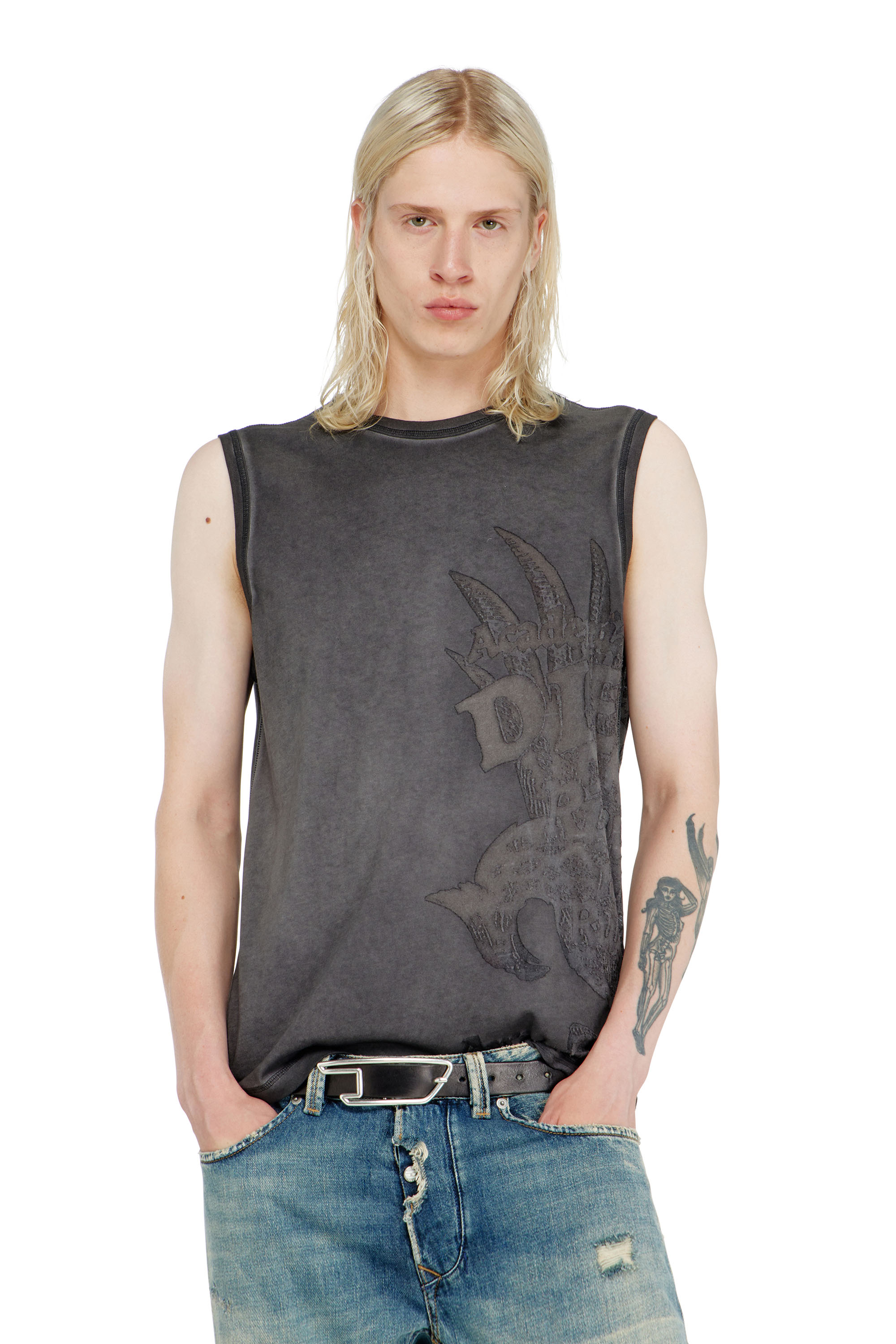 Diesel - T-RAWBISCO, Top sin mangas con gr&aacute;ficos en relieve Hombre in ToBeDefined - 1