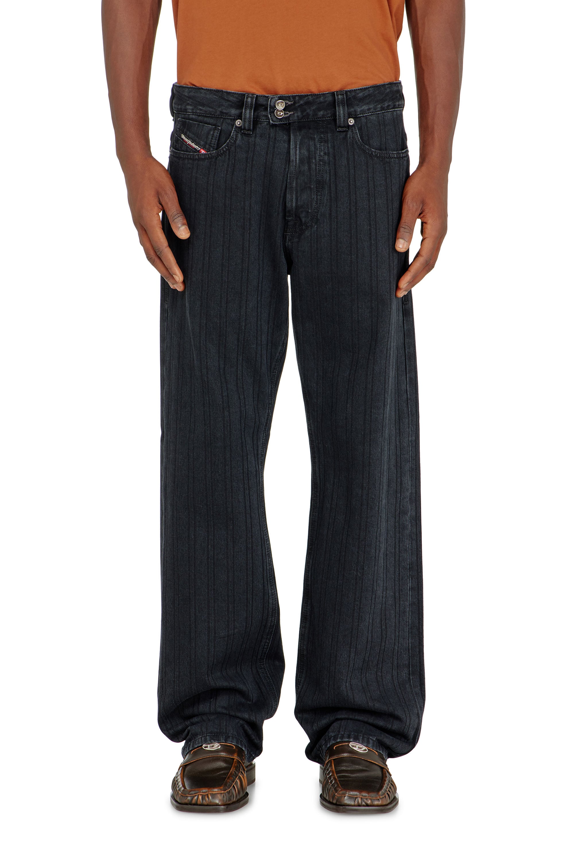 Diesel - Relaxed Jeans 1980 D-Eeper 09Q12 Hombre, Negro/Gris oscuro - 4