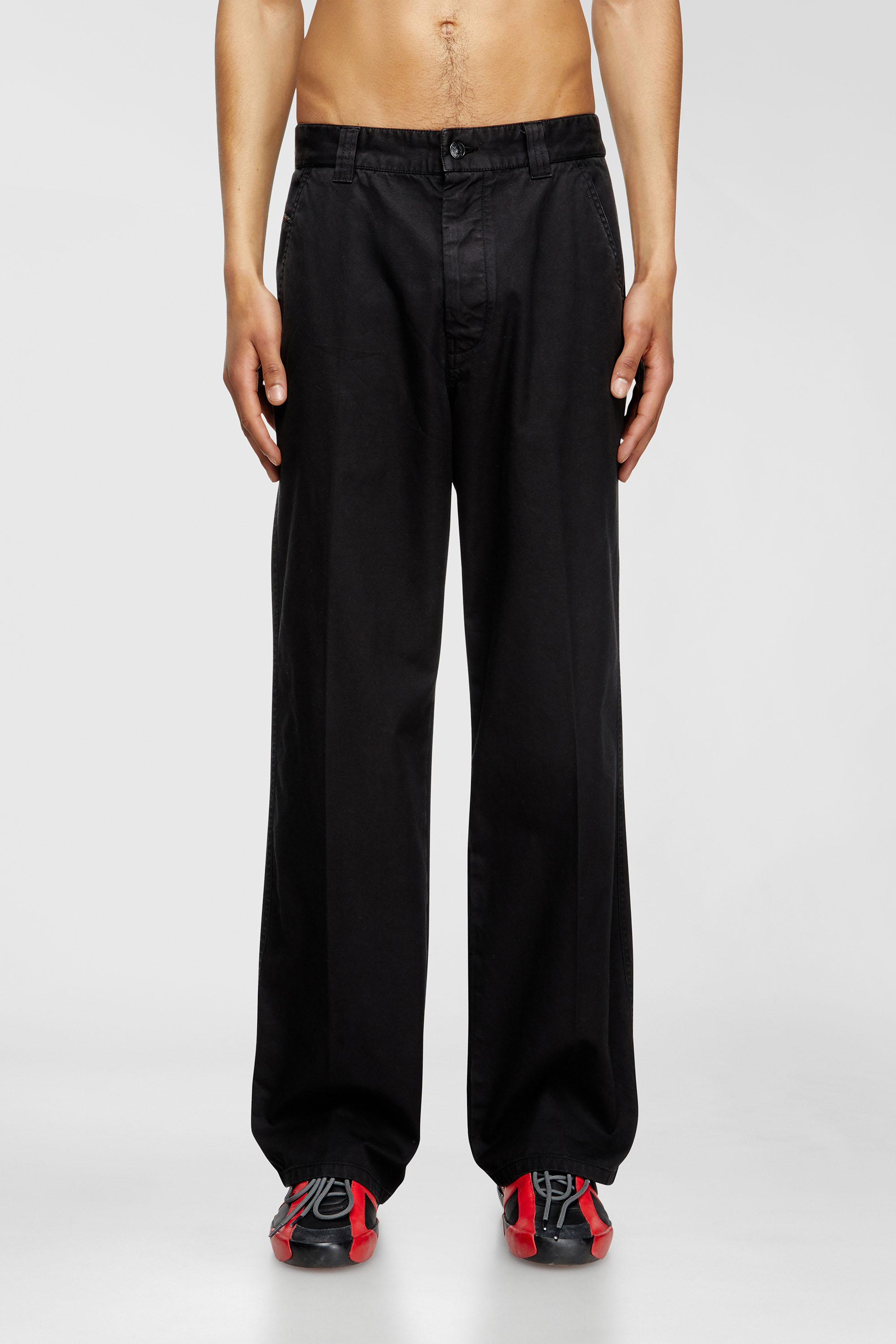 Diesel - P-HANT-CHINO, Pantalones chinos Hombre in Negro - 1