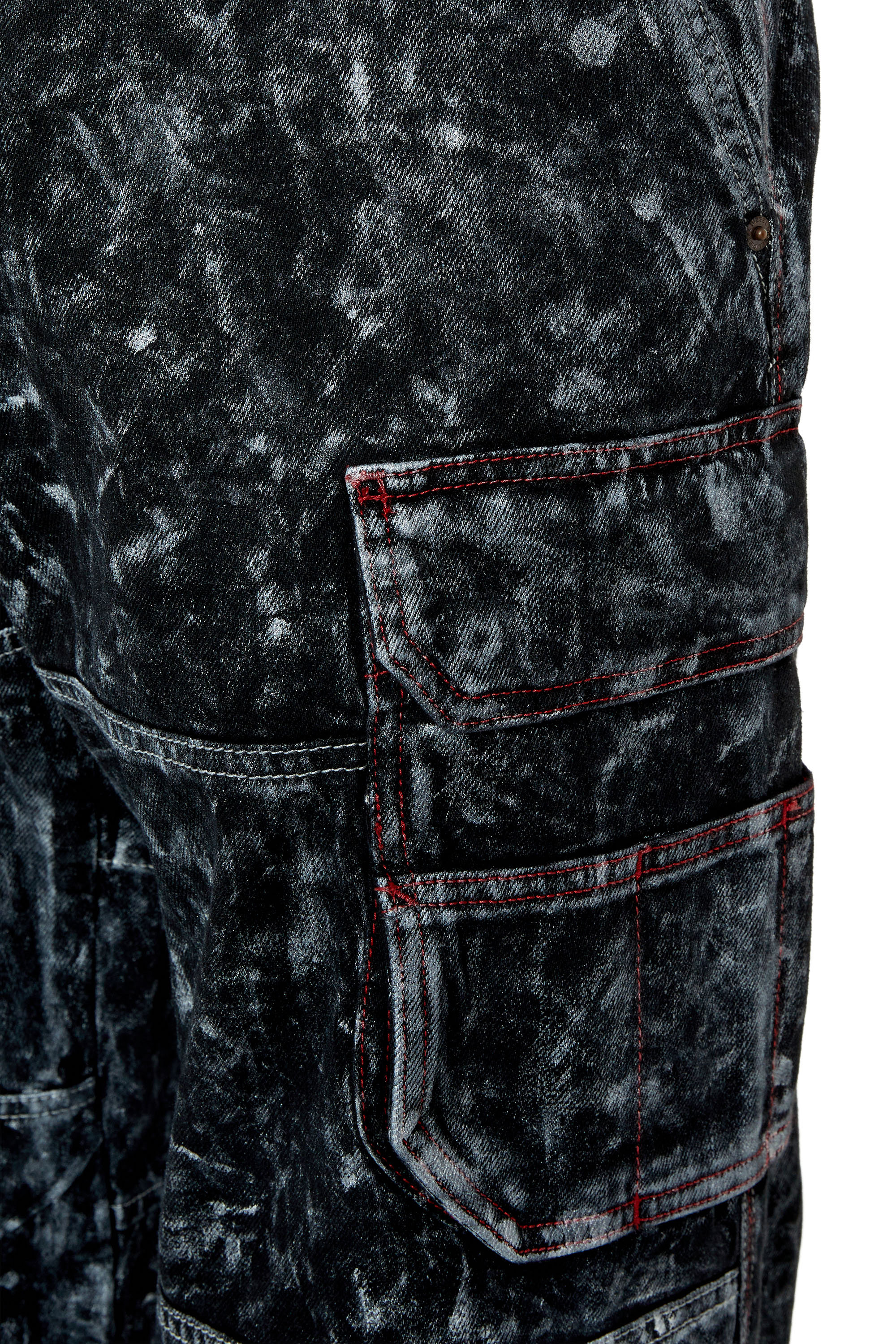 Diesel - D-Fish 0EMAC Straight Jeans, Negro/Gris oscuro - Image 3