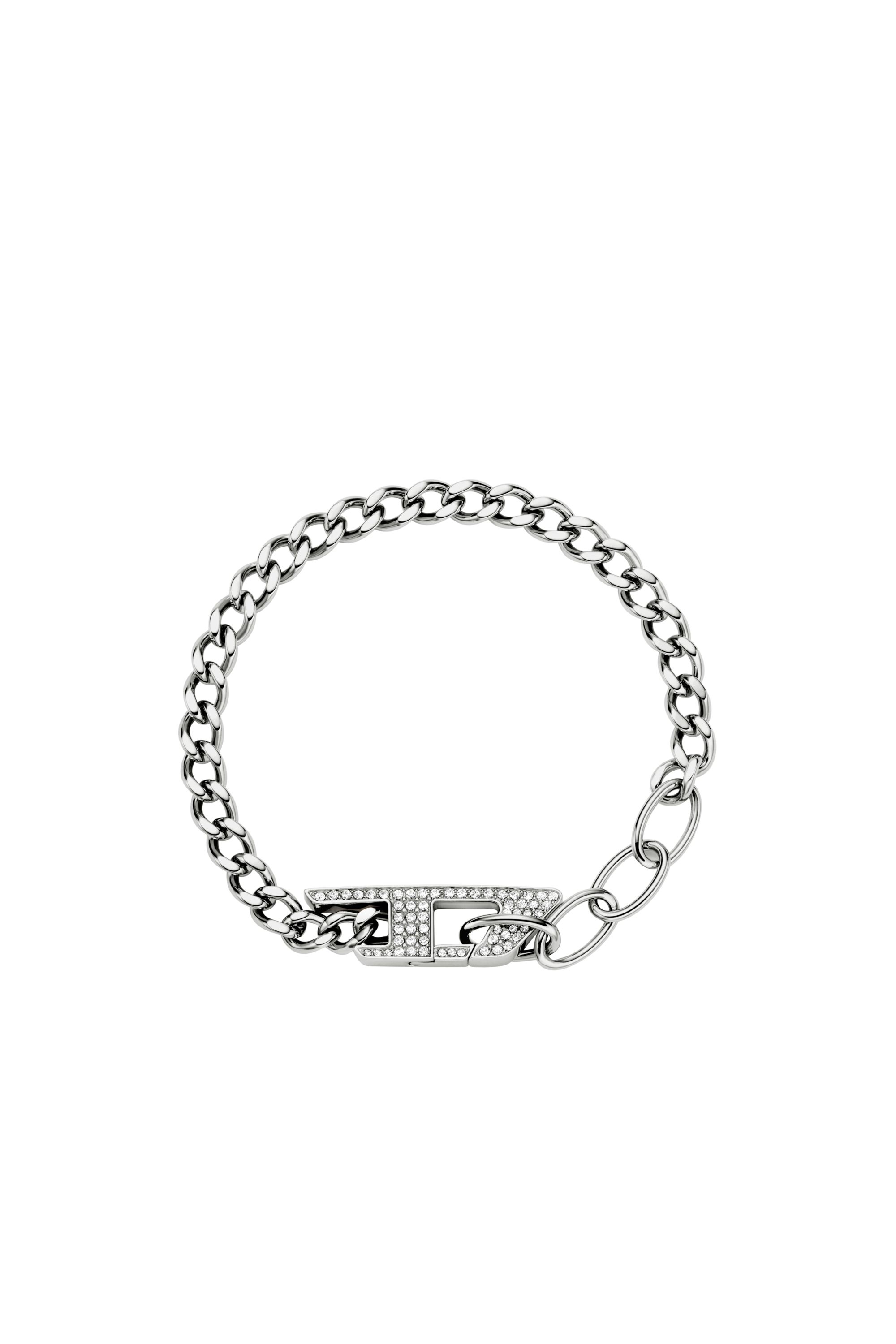 Diesel - DX1627040 JEWELLERY, Pulsera de cadena de acero inoxidable con brillo Unisex in Plateado - 1