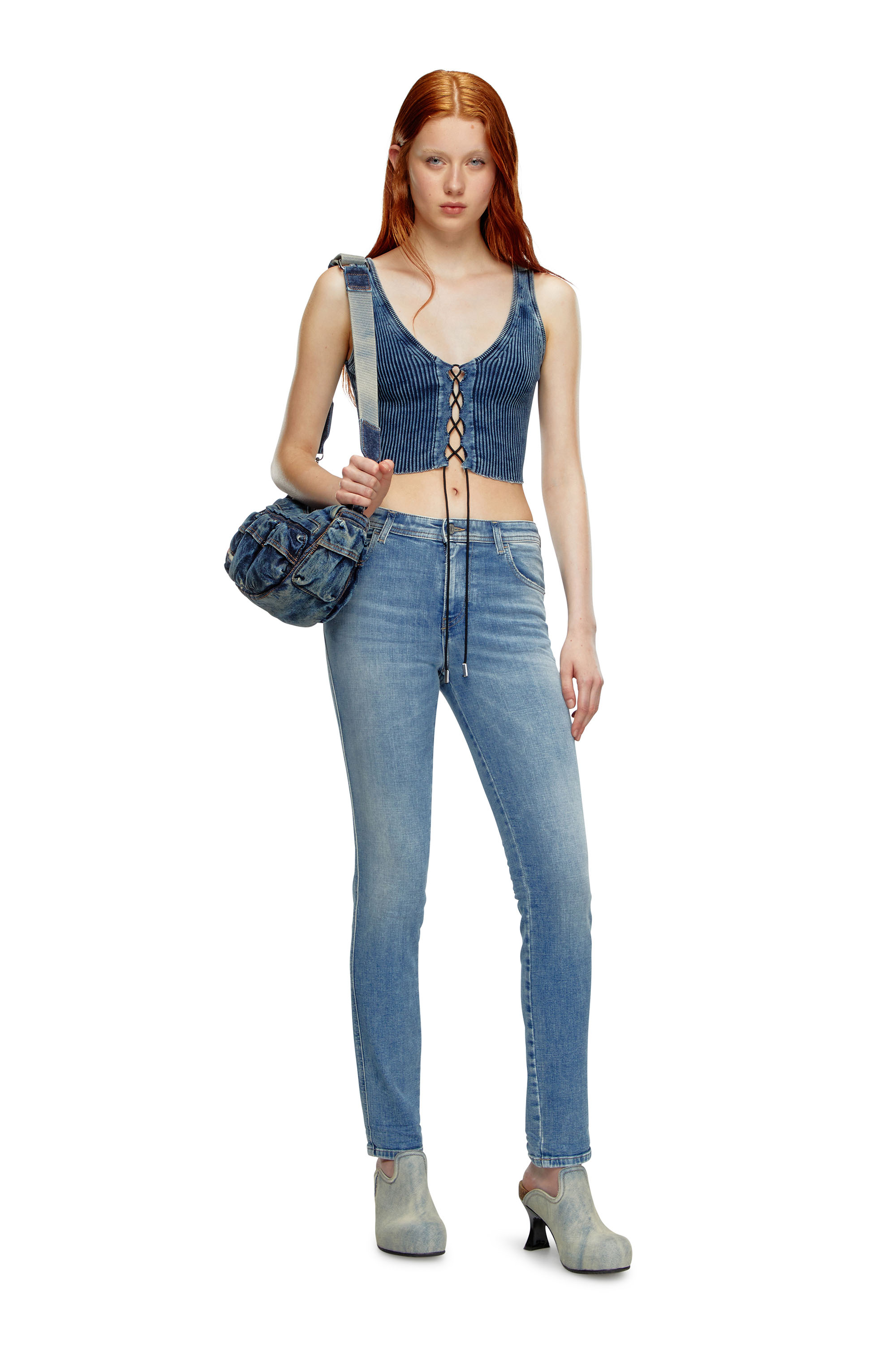 Diesel - Skinny Jeans 2015 Babhila 09J21, Azul Claro - Image 1