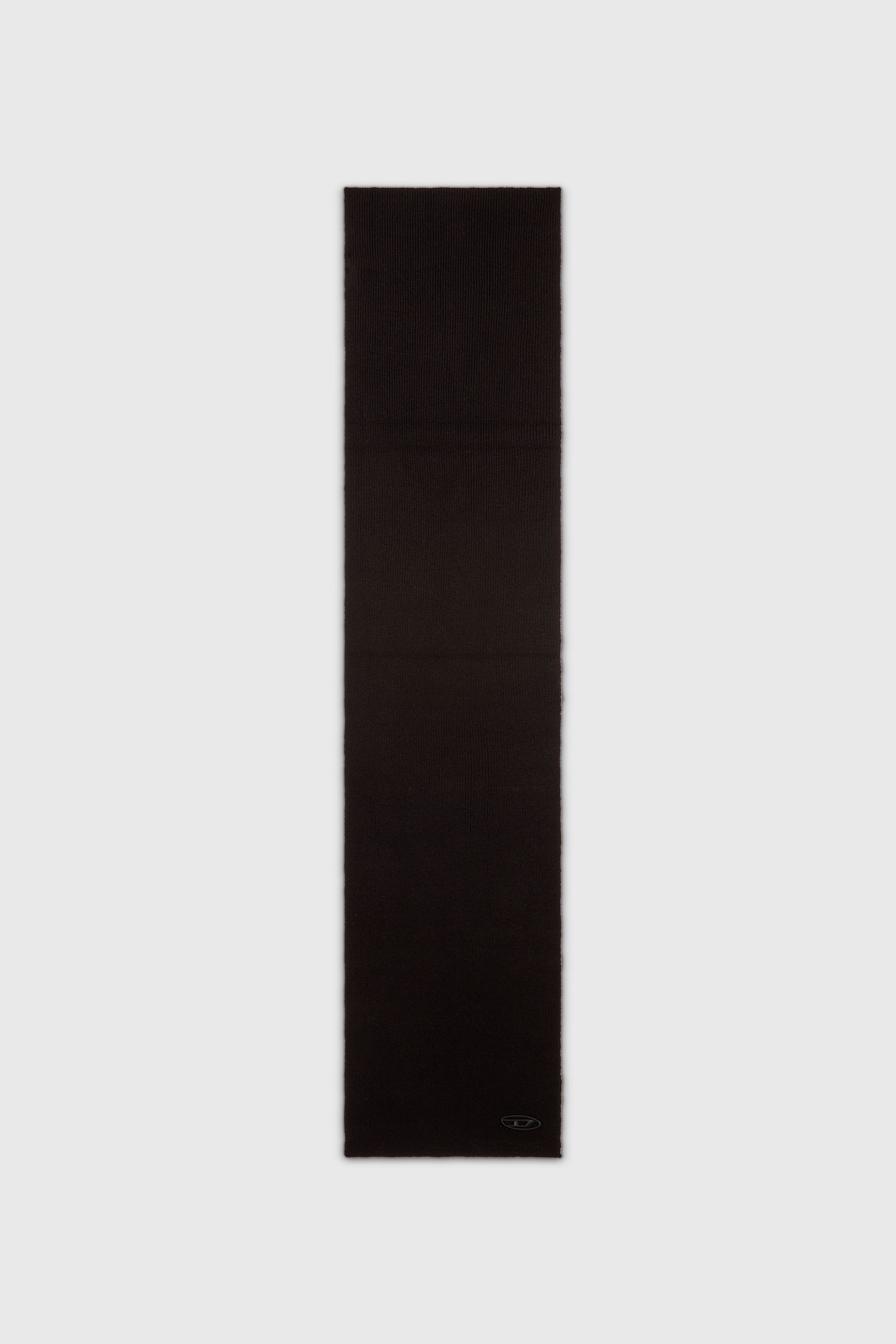 Diesel - K-CODER SCARF, Bufanda en canal&eacute; de mezcla de lana Unisex in Negro - 2