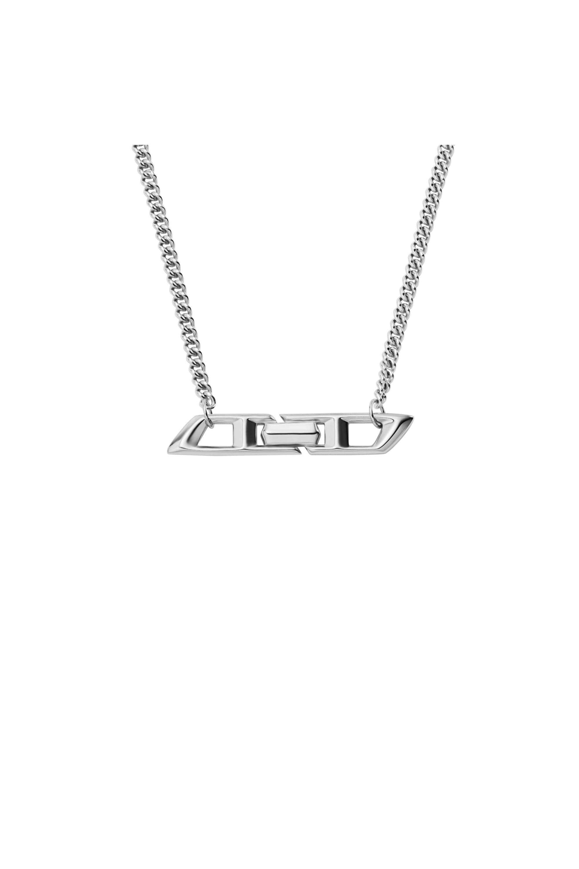 Diesel - DL1351040 STERLING SILVER JEWEL, Collar con el logotipo D de plata esterlina Unisex in Plateado - 2