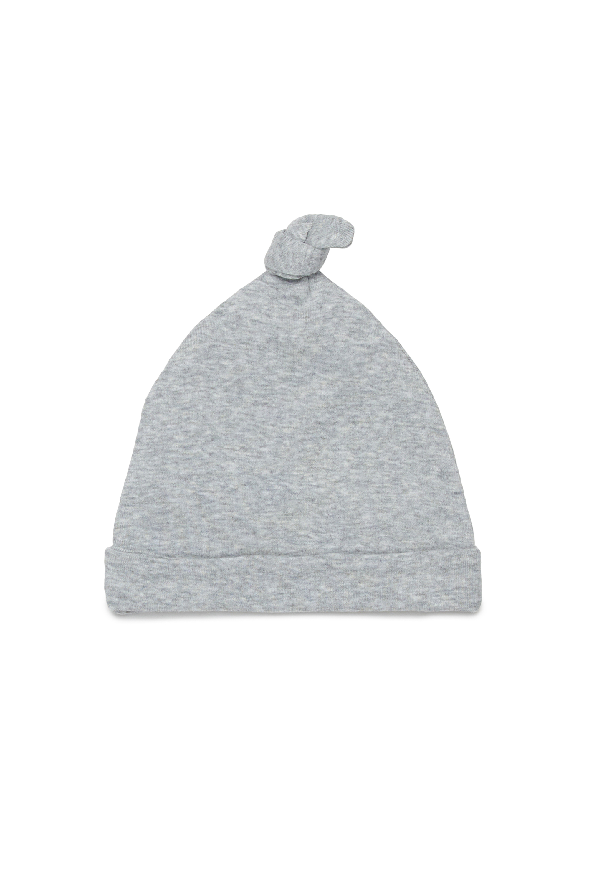 Diesel - FAMOUS-NB, Gorro de bebé anudado con logotipo Oval D Unisex in Gris - 2