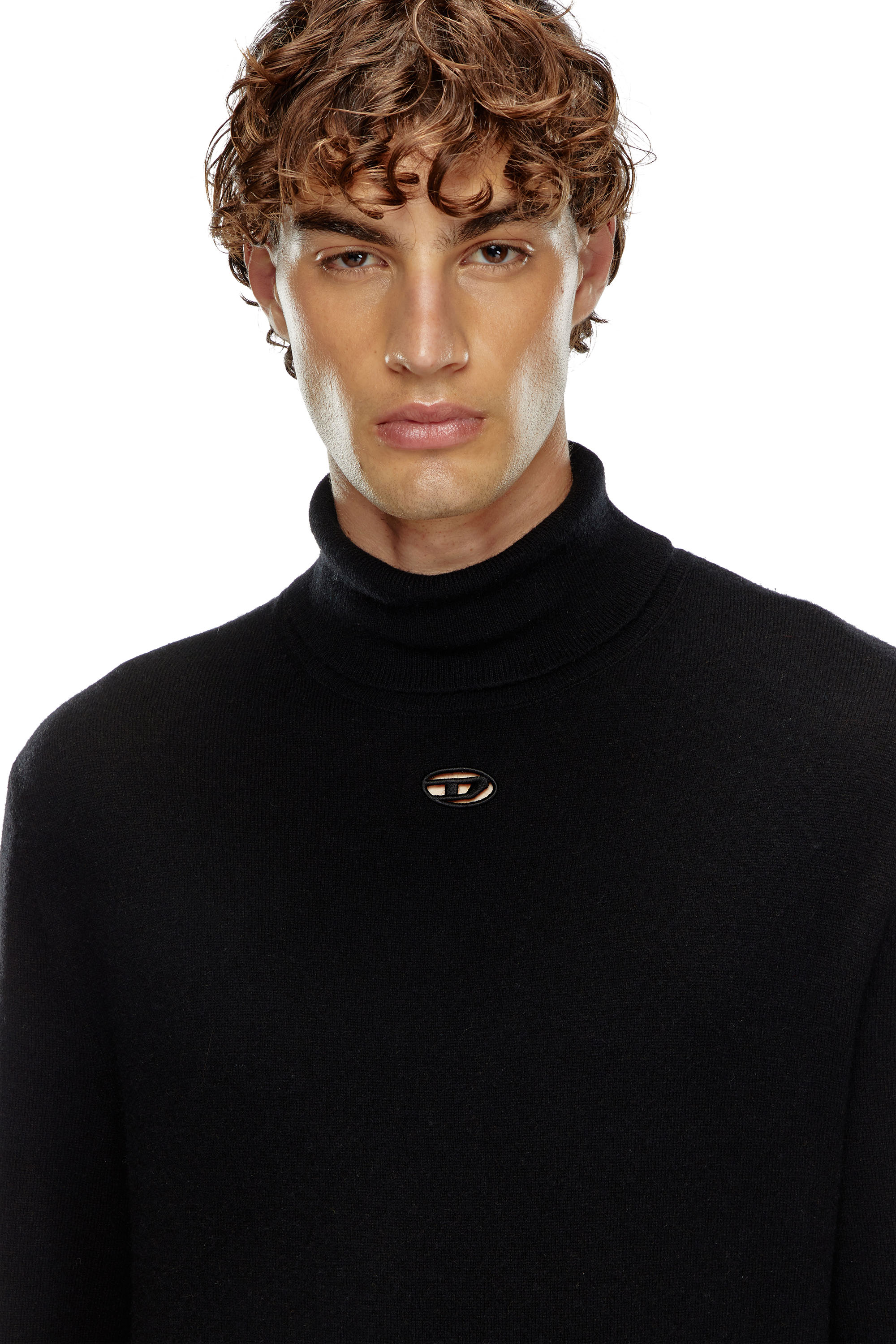 Diesel - K-VIERI-TN, Hombre Jersey con cuello alto de lana y cachemira in Negro - Image 5