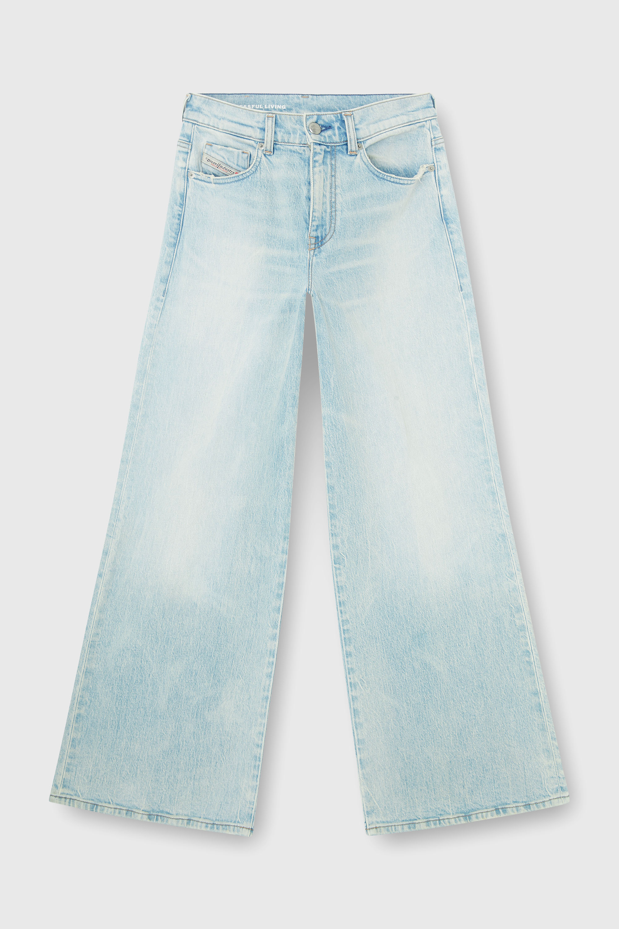 Diesel - Flare Jeans 1978 D-Akemi 0KBBX Mujer, Azul Claro - 6