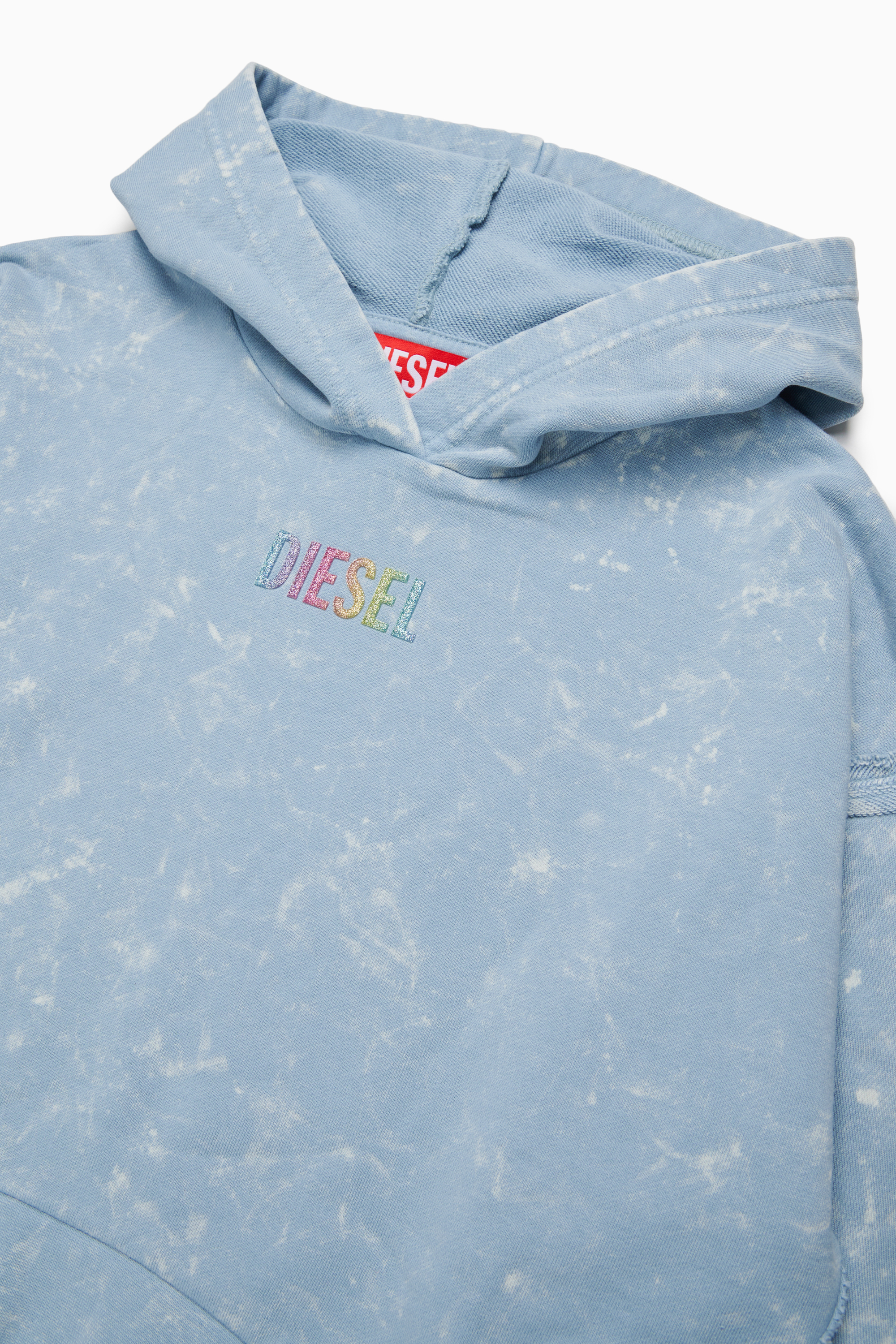 Diesel - SLOXY, Sudadera con efecto tie-dye y logo arco&iacute;ris Mujer in Azul marino - 3