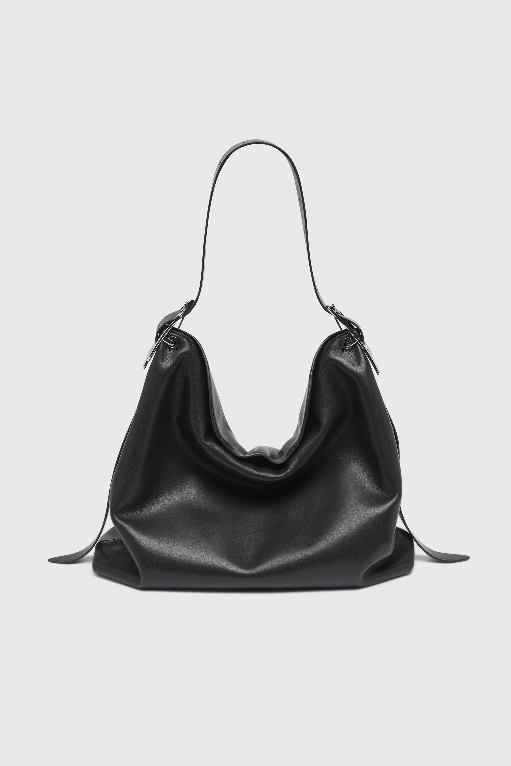 Diesel - D-LINE HOBO L, D-Line-Bolso hobo en cuero Mujer in Negro - 2
