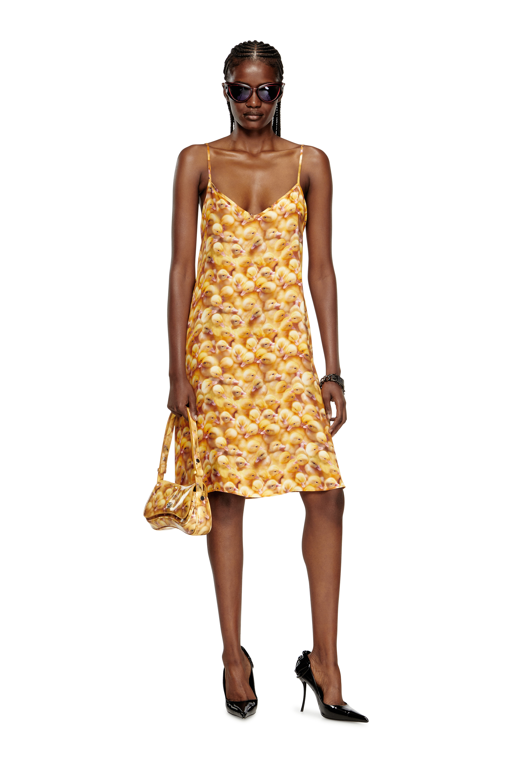 Diesel - PLAY CLUTCH, Play-Clutch brillante con estampado Mujer in Amarillo - 2