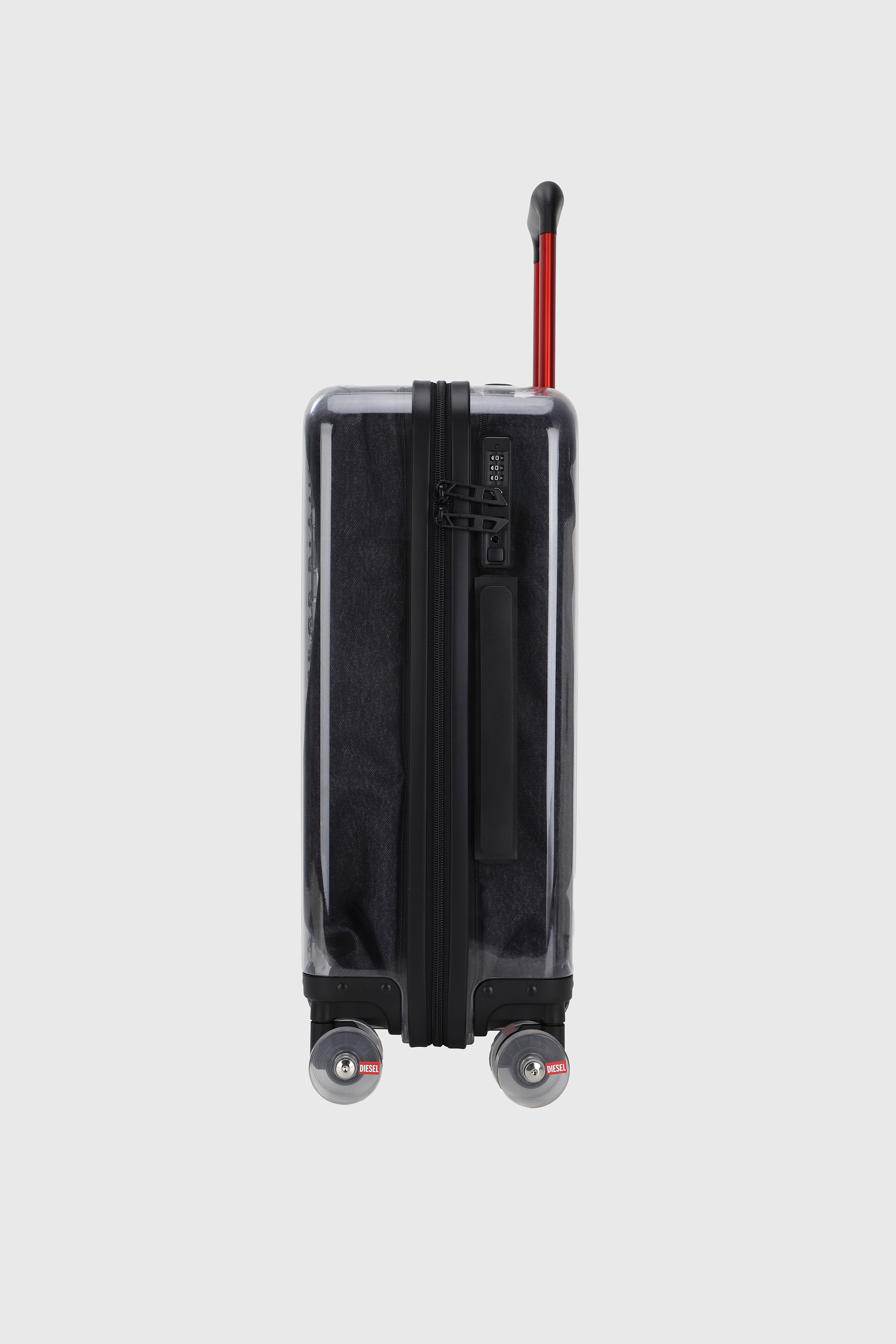 Diesel - LU0036 HARD LUGGAGE - DSL009, Maleta con logotipo transparente tama&ntilde;o S Unisex in Negro - 4