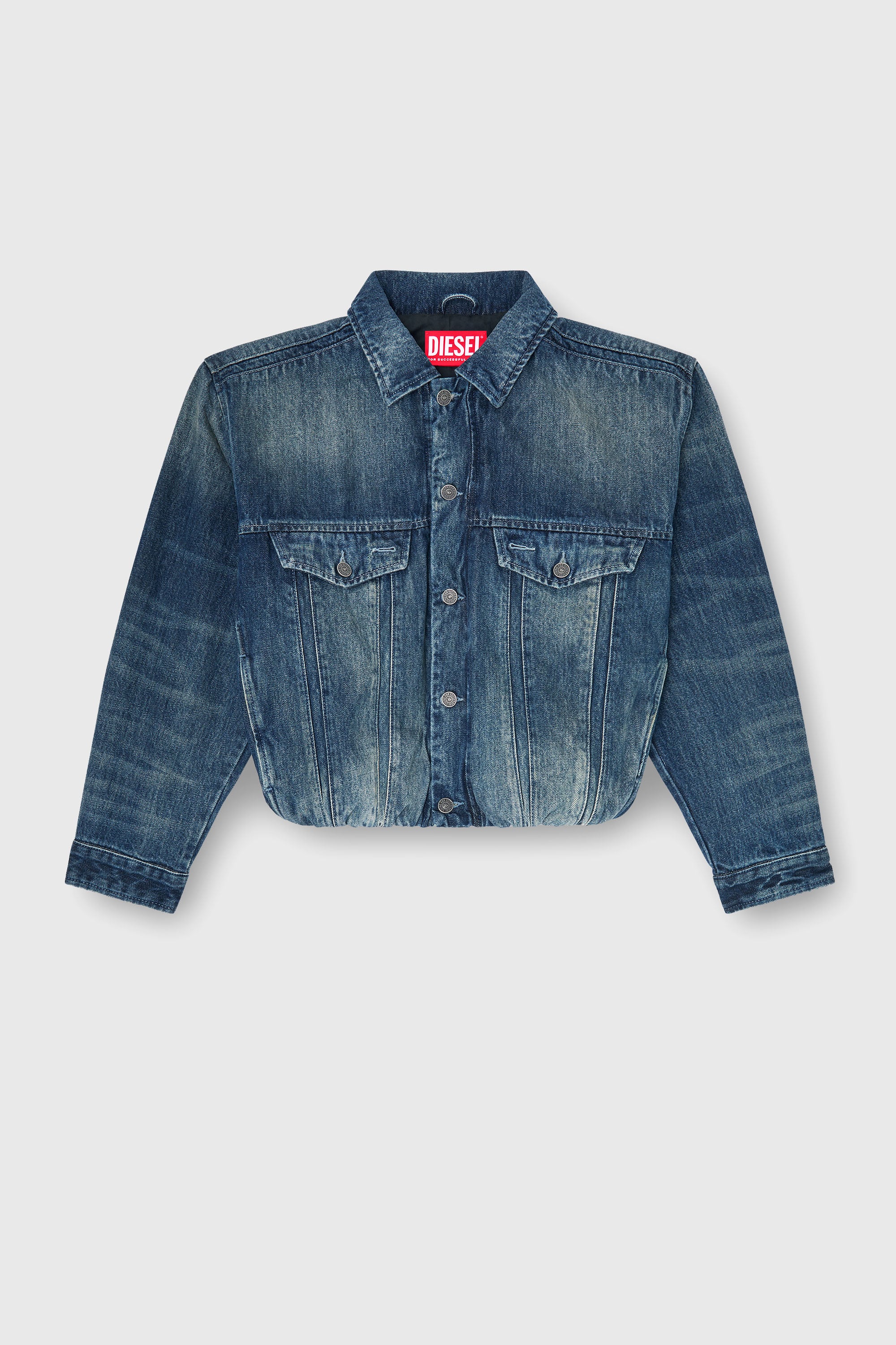Diesel - DE-MORVI-FSJ, Chaqueta vaquera el&aacute;stica Mujer in Azul marino - 2