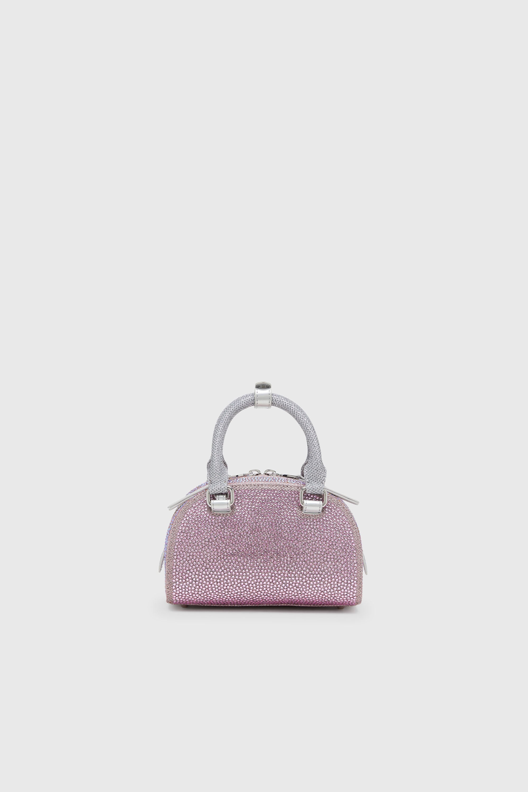 Diesel - 1DR DOME CROSSBODY, 1DR Dome - Peque&ntilde;o bolso bandolera en crystal Lurex Mujer in Rosa - 2
