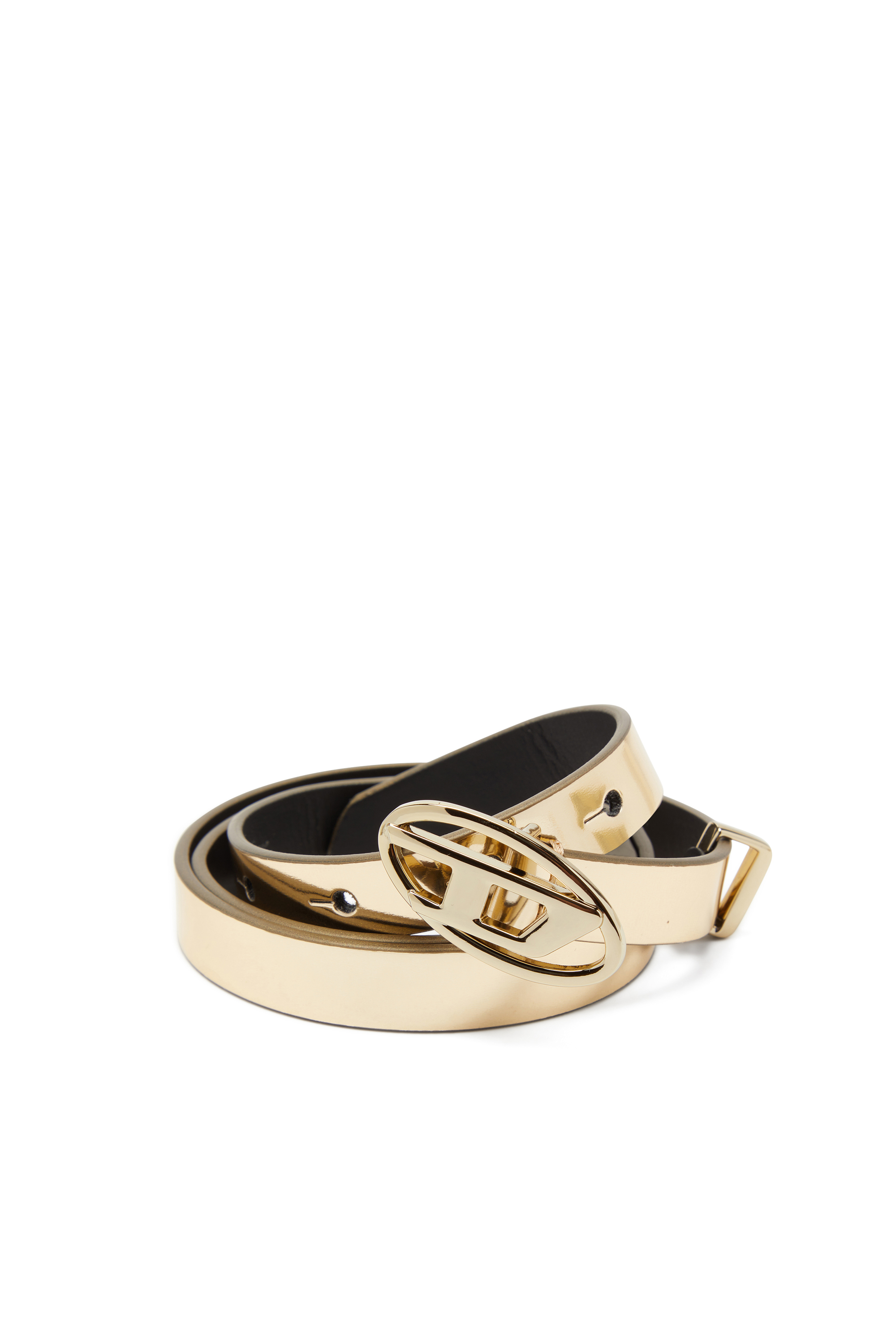 Diesel - B-1DR 15, Cinturón fino de piel laminada Mujer in Dorado - 3