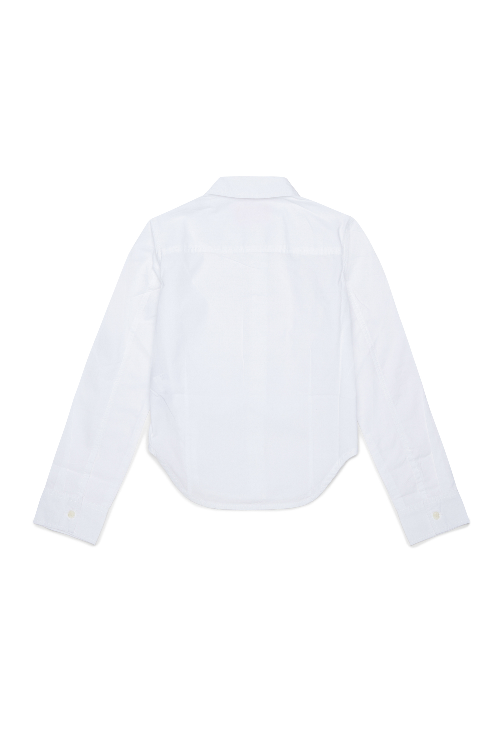 Diesel - CLAIRE, Camisa de algod&oacute;n con cuello Oval D Mujer in Blanco - 2