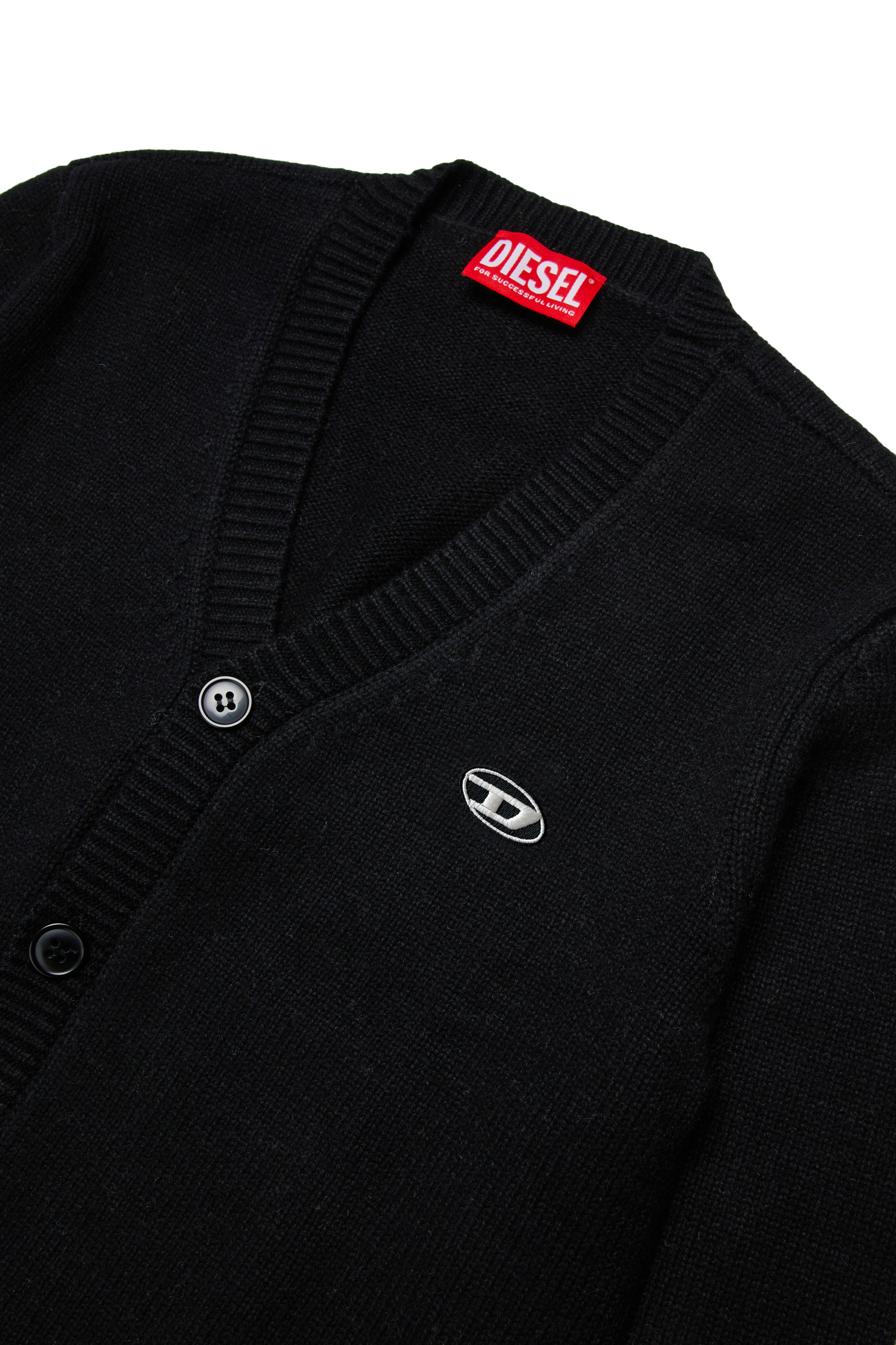 Diesel - KRAMCARDIGAN, Cárdigan de lana Hombre in Negro - 3