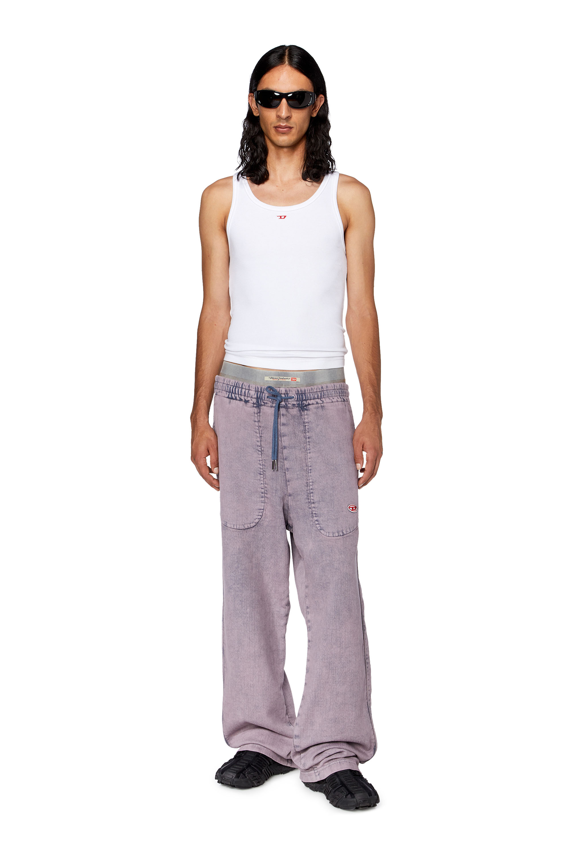 Diesel - Straight D-Martians Track Denim 09H04, Lila - Image 6