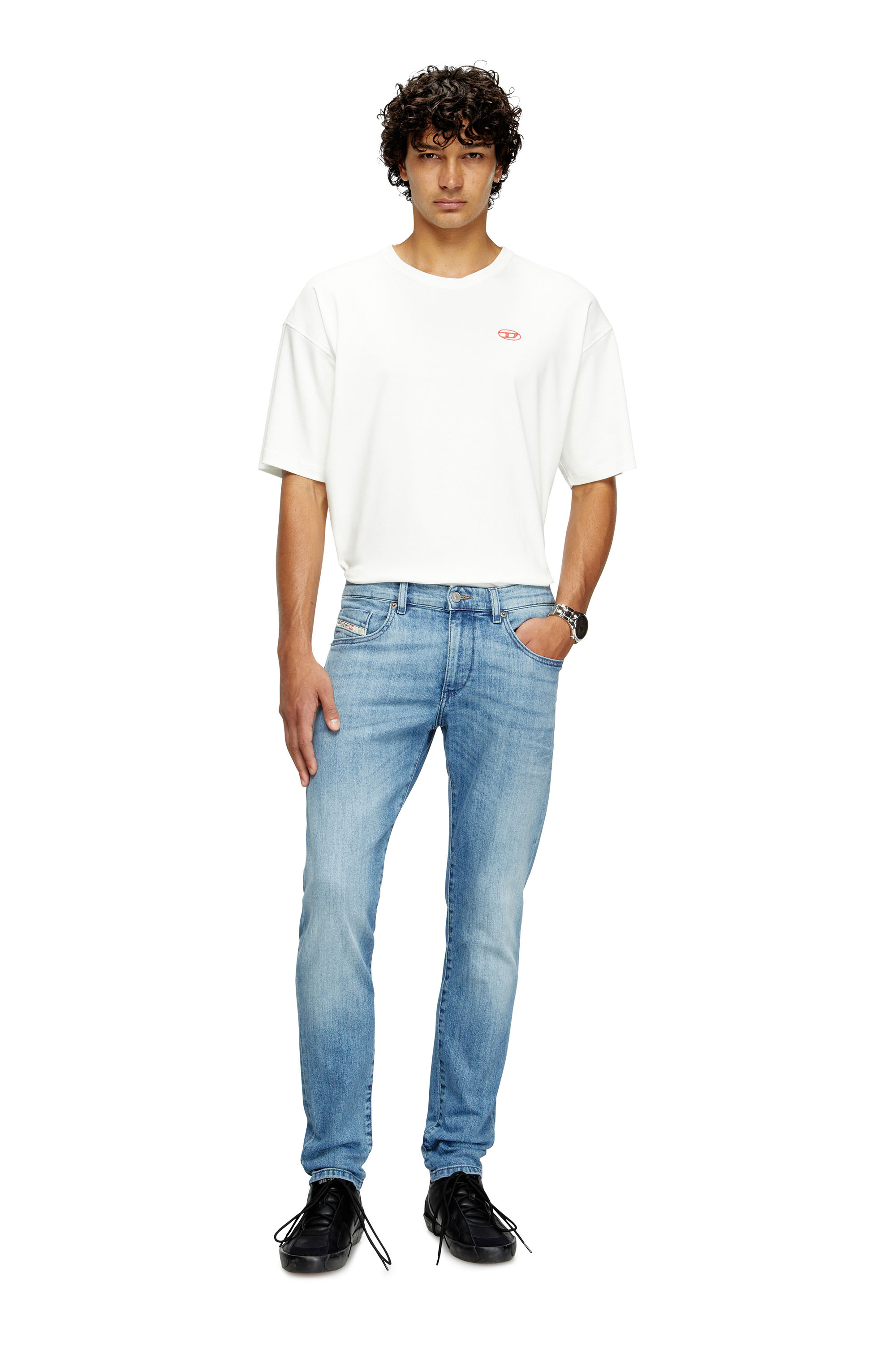Diesel - Slim Jeans 2019 D-Strukt 0GRDI Hombre, Azul Claro - 3