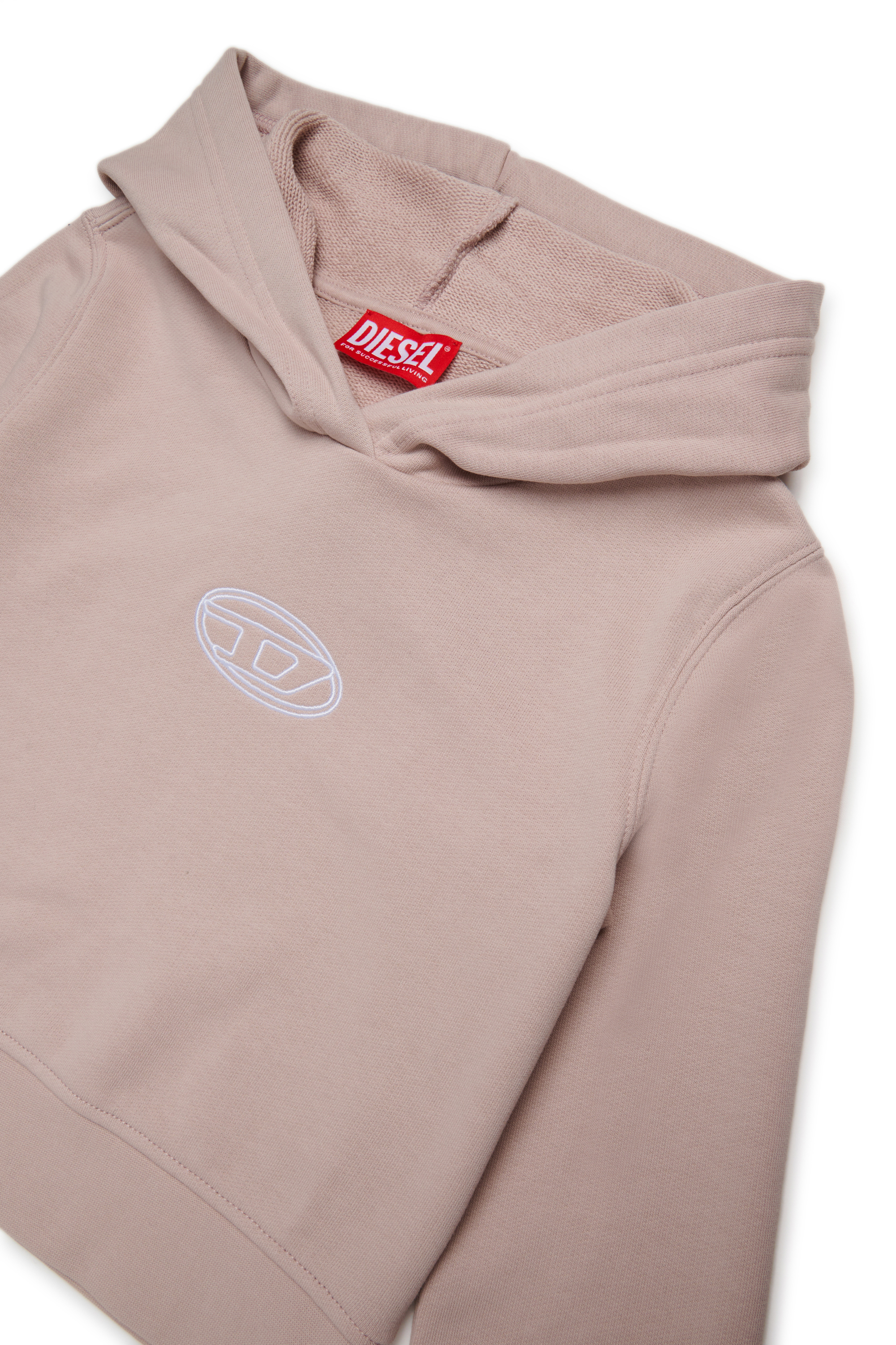 Diesel - SASYHOOD, Sudadera de algodón con logo bordado Mujer in Rosa - 3