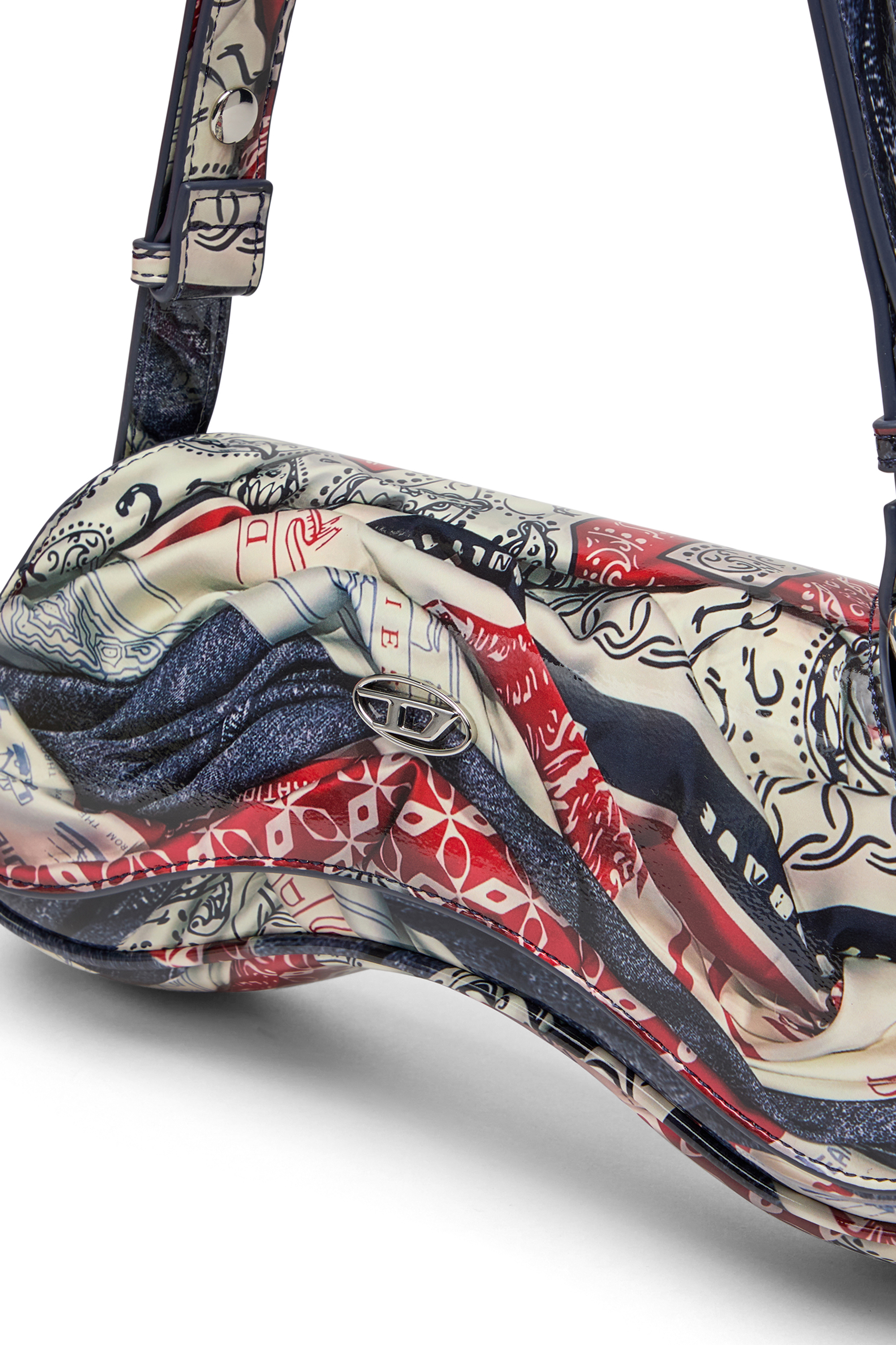Diesel - PLAY CROSSBODY, Play-Talego con estampado de logotipo desteñido Mujer in Multicolor - 3