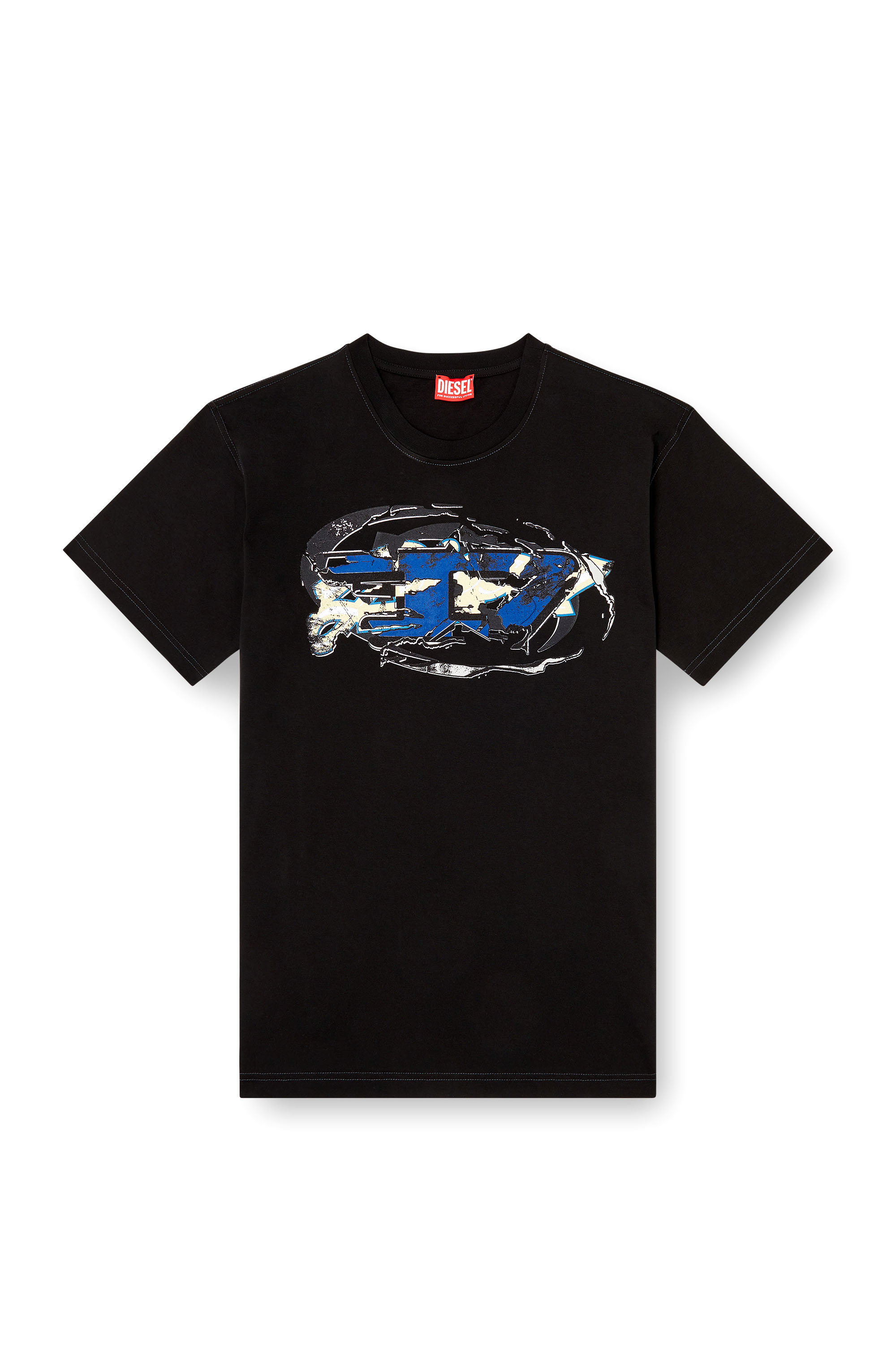 Diesel - T-NORM-T11, Camiseta con logotipo Oval D Hombre in Negro - 3