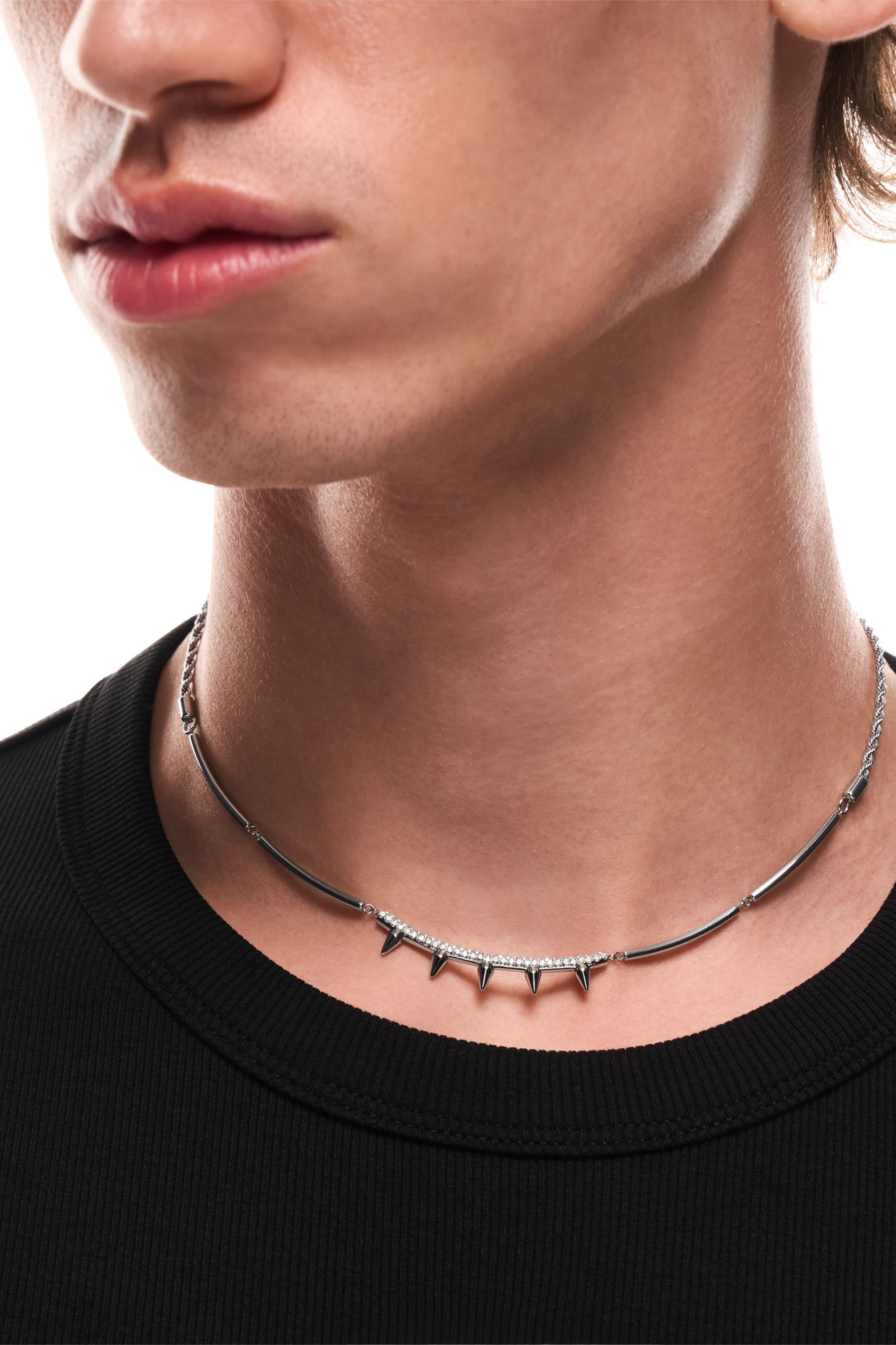 Diesel - DX1724040, Unisex's Stainless Steel Chain Necklace in Silver - 4
