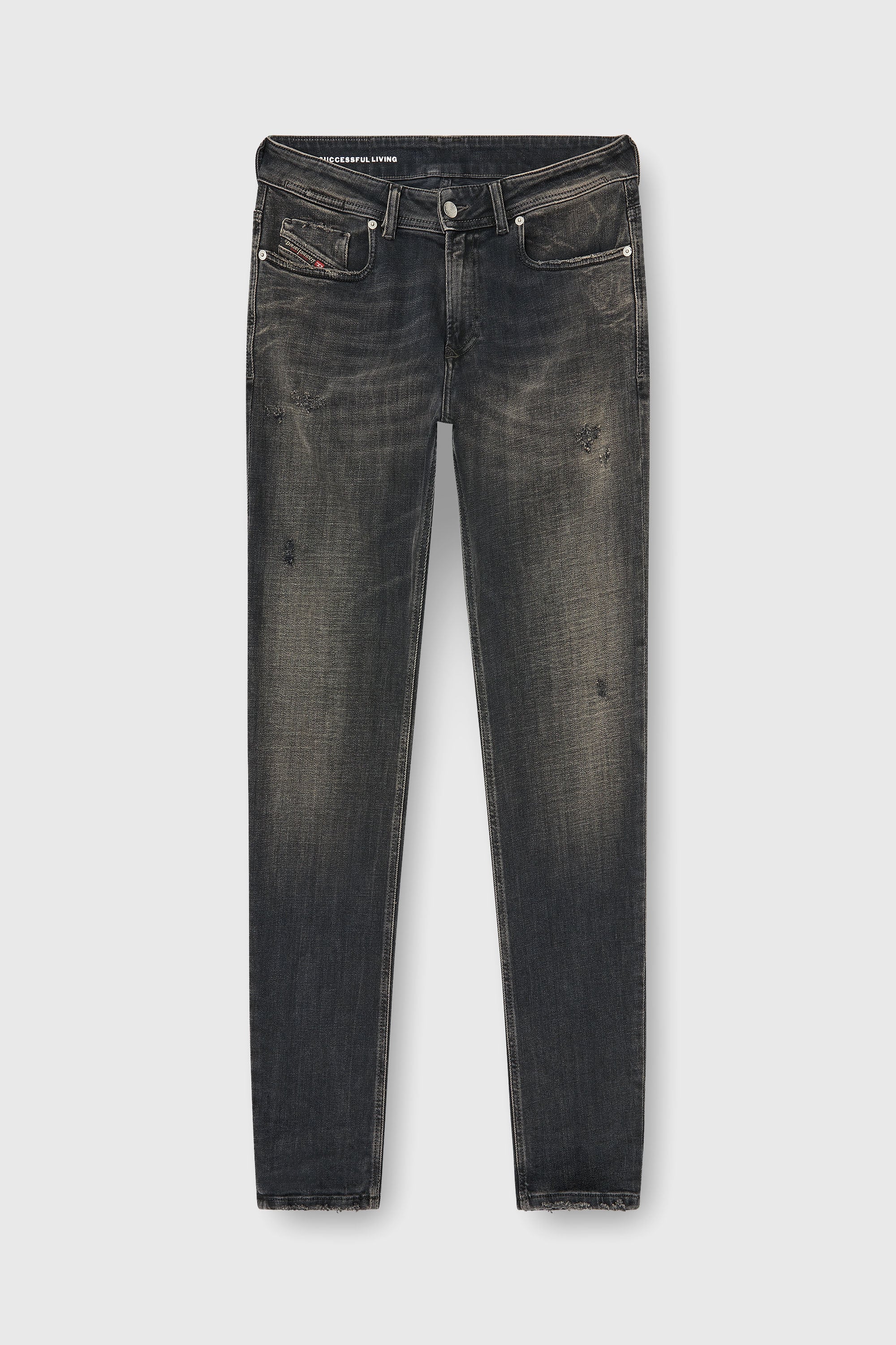 Diesel - Man's Skinny Jeans 1979 Sleenker 09P77, Black/Dark grey - 6