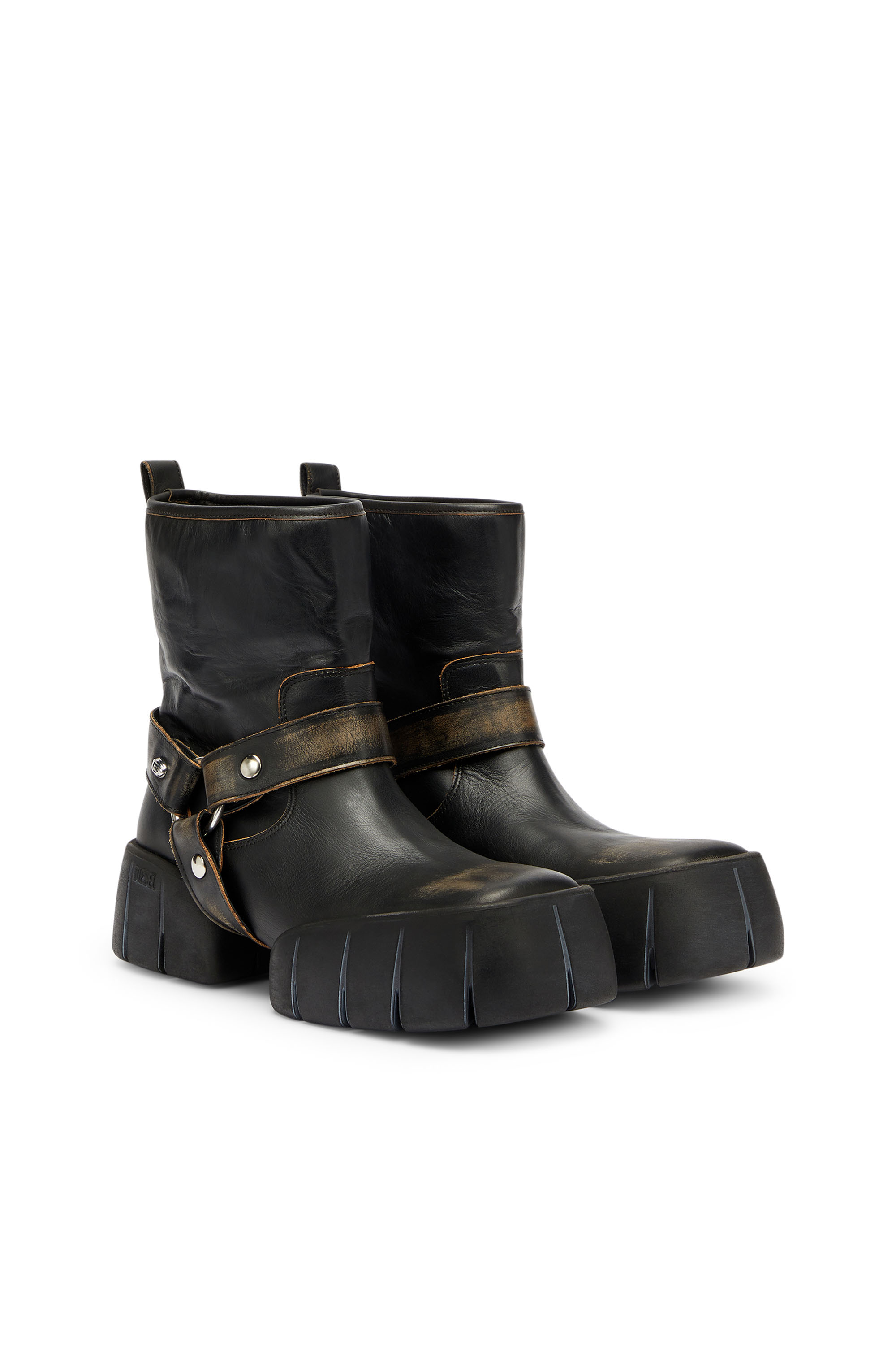 Diesel - D-TEX TU, D-Tex - Botas biker de piel envejecida Hombre in ToBeDefined - 2