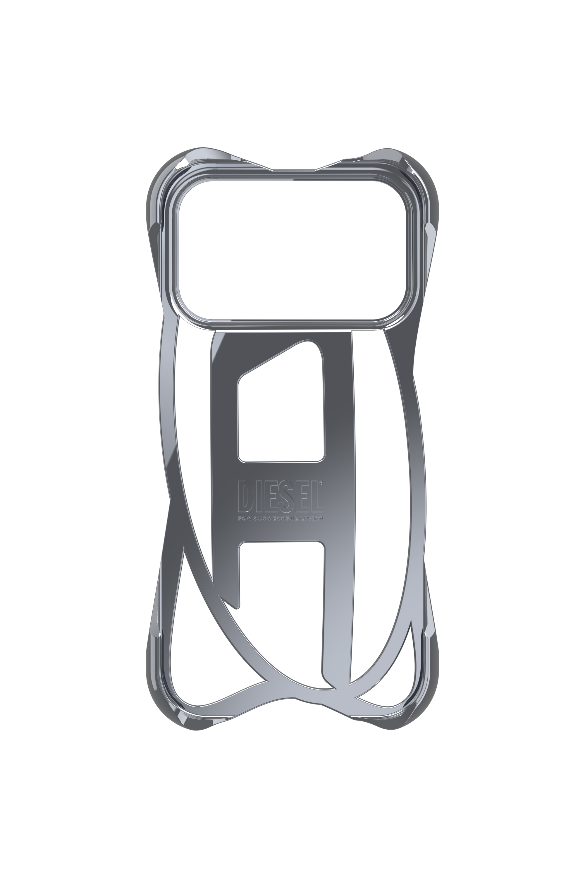 Diesel - 60445  D FRAME CASE, Funda brillante Caged D para iPhone 17 Pro Unisex in Gris - 4