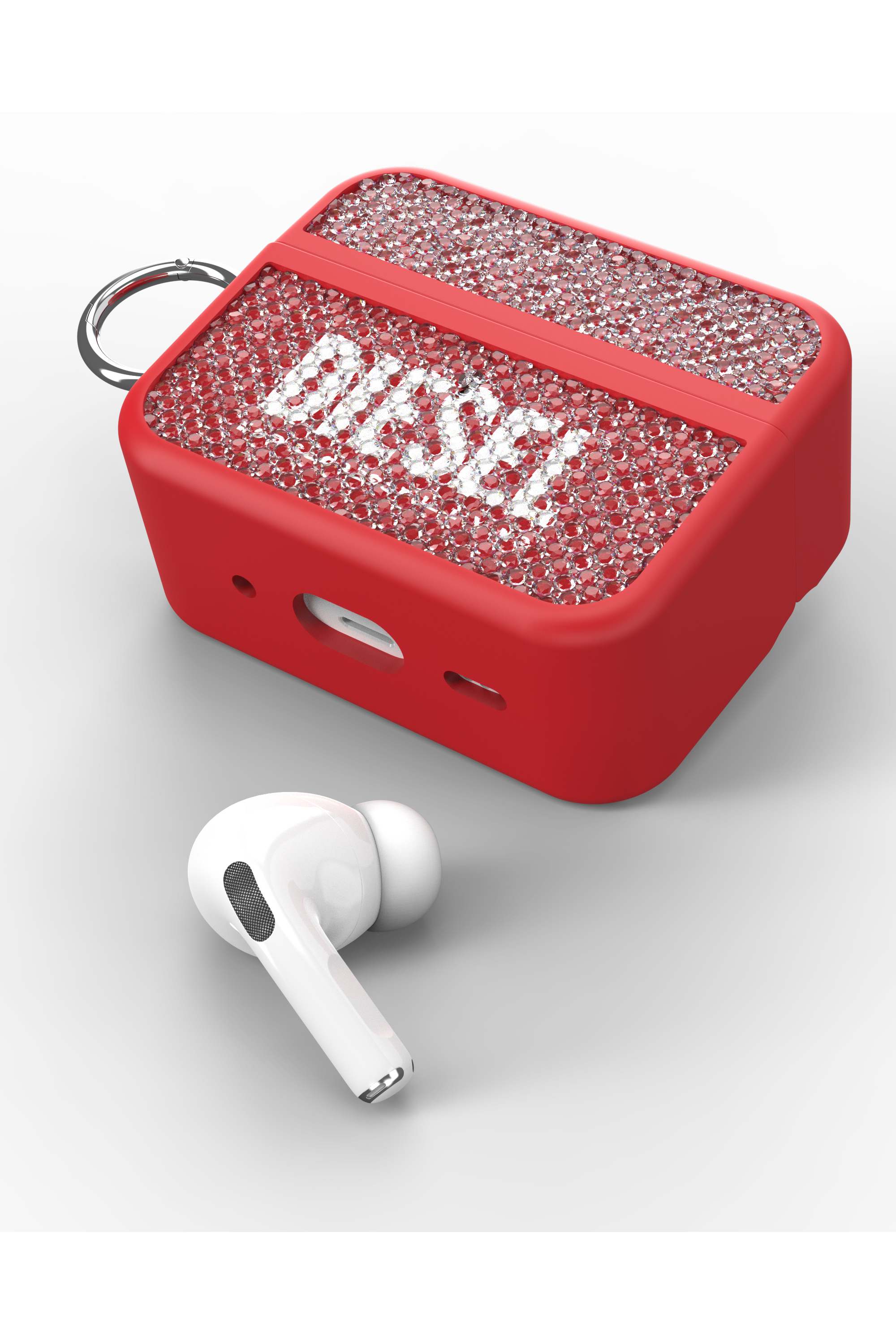 Diesel - 60196 AIRPOD CASE, Funda Swarosky para Airpods Pro / Pro 2 Unisex in Rojo - 3