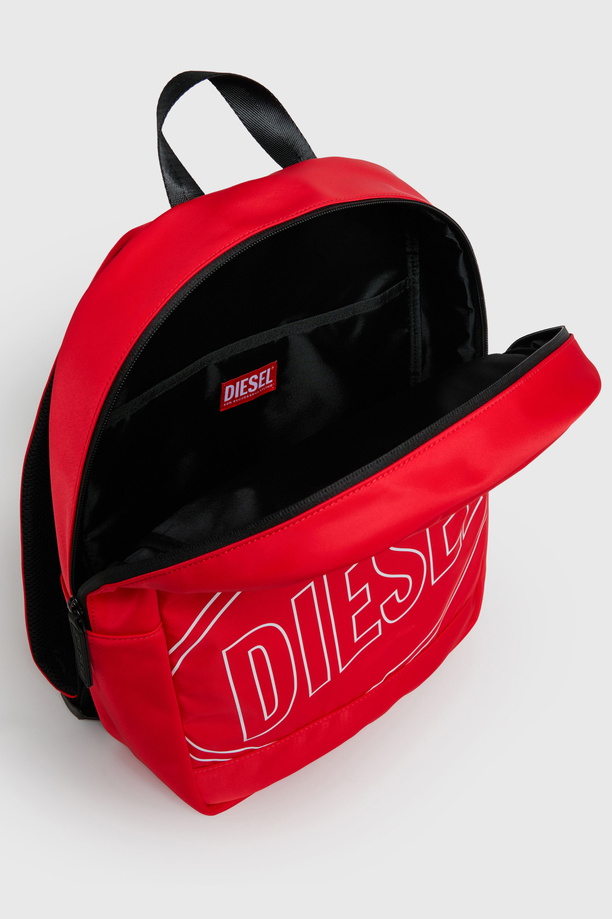 Diesel - WCIRCLE, WCIRCLE - Mochila de nailon con logo estampado Hombre in Rojo - 4