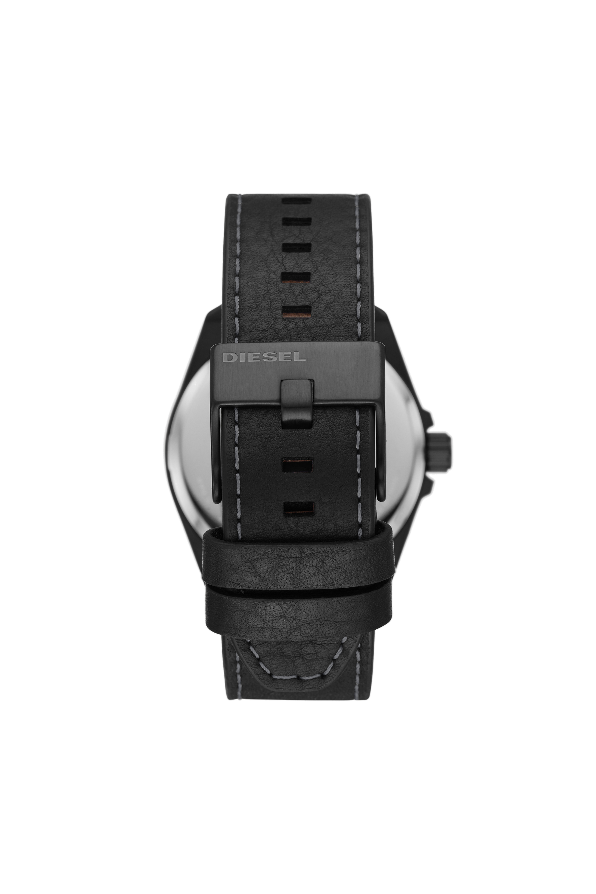 Diesel - DZ1945, Reloj MS9 de tres manecillas con fecha y correa en piel negra Hombre in Negro - 2