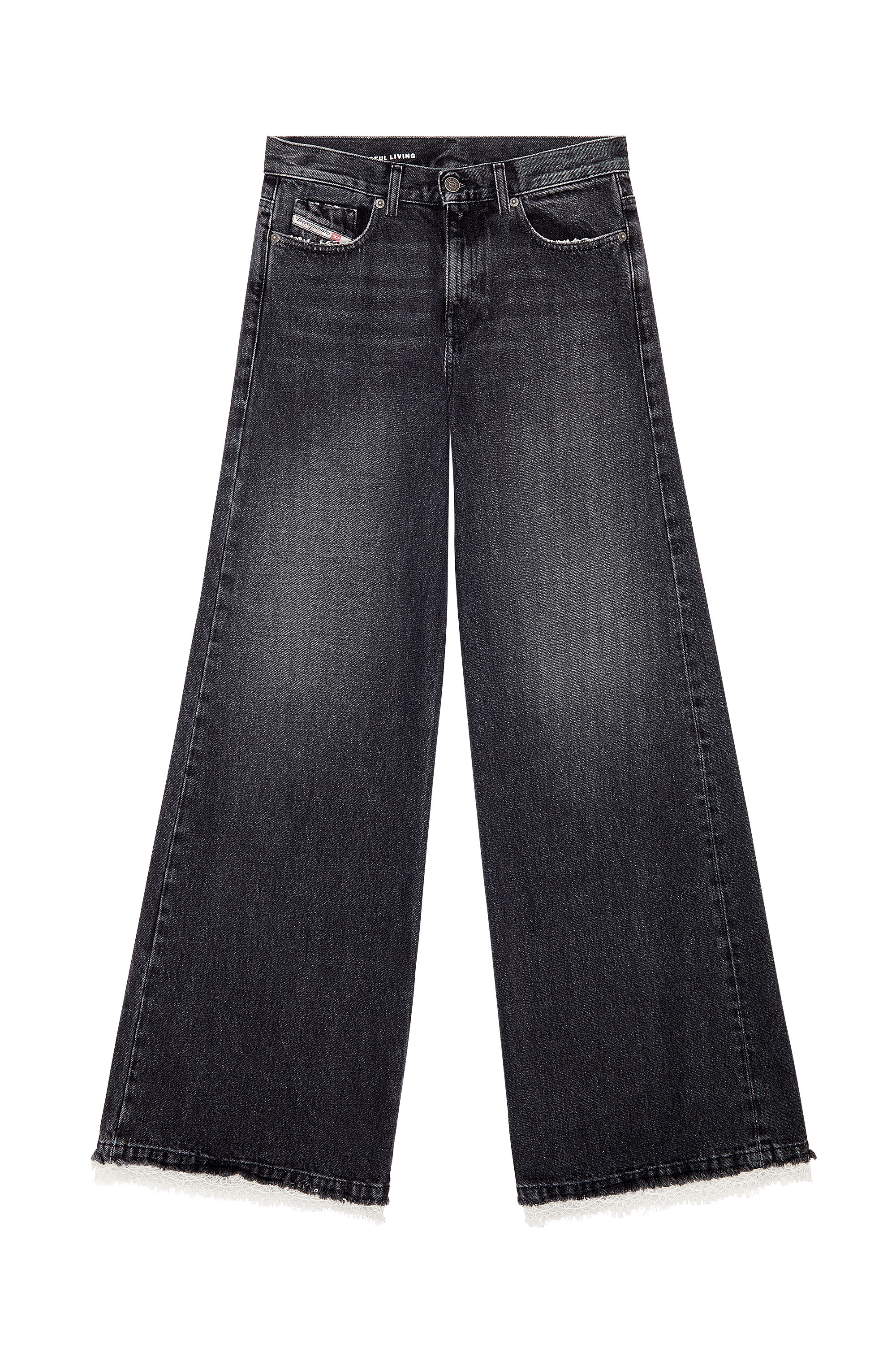 Diesel - Bootcut and Flare Jeans 1978 D-Akemi 007S2, Negro/Gris oscuro - Image 3