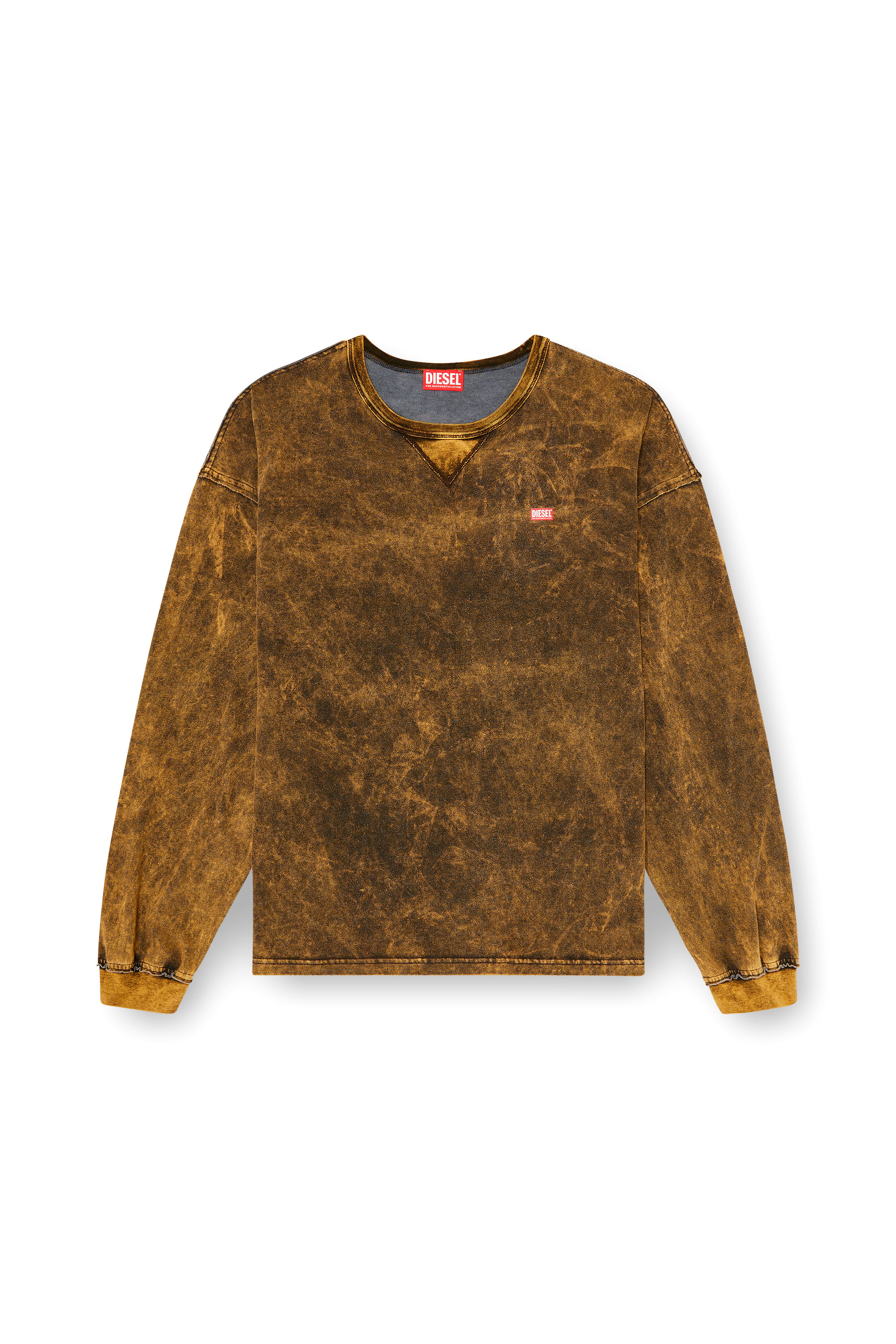 Diesel - T-BOXT-LS-RAW, Camiseta de manga larga acid-wash con detalles deshilachados Hombre in ToBeDefined - 2