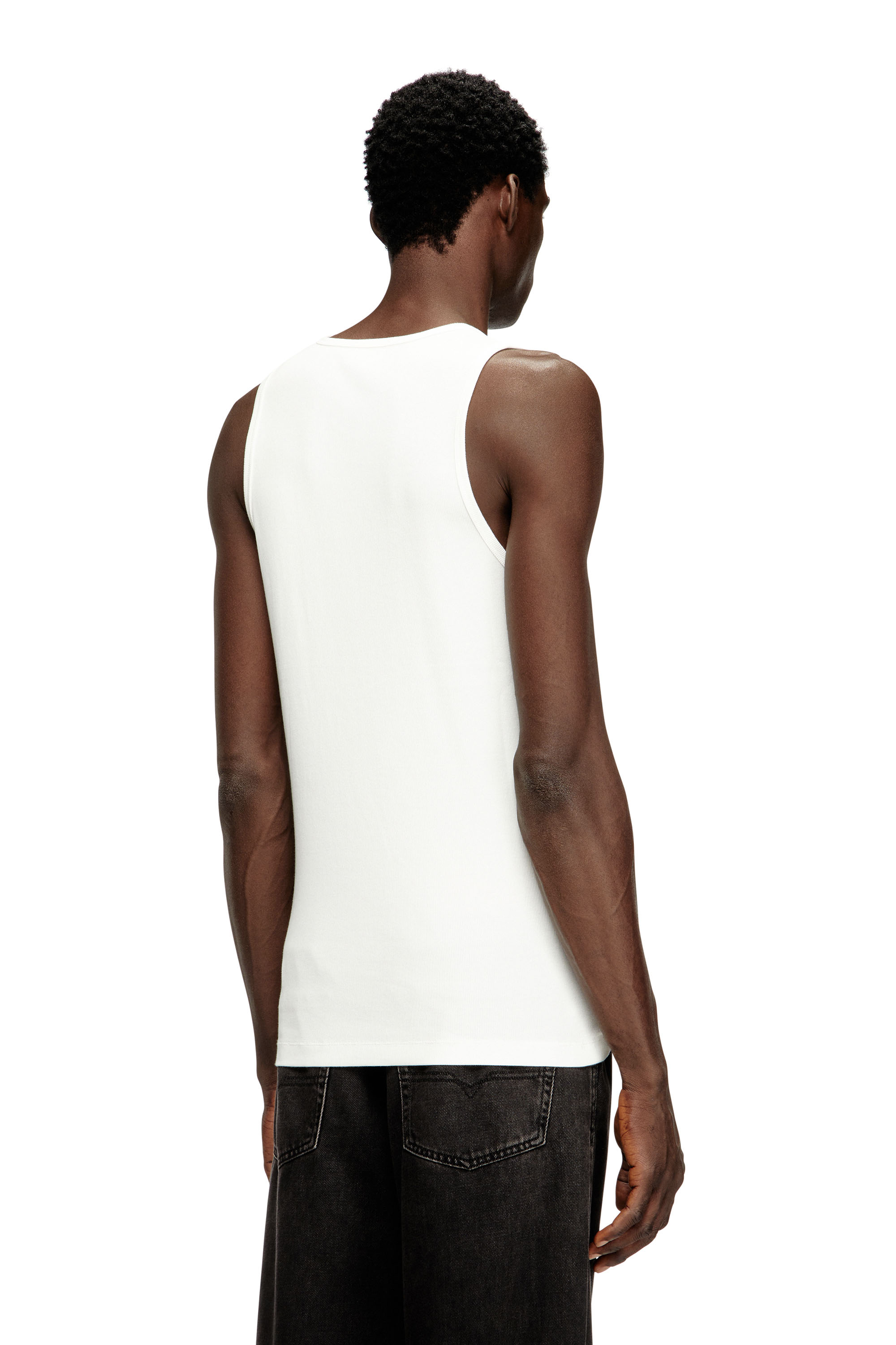 Diesel - T-LIFTY-IOD, Camiseta de tirantes de algodón con logo Hombre in Blanco - 4