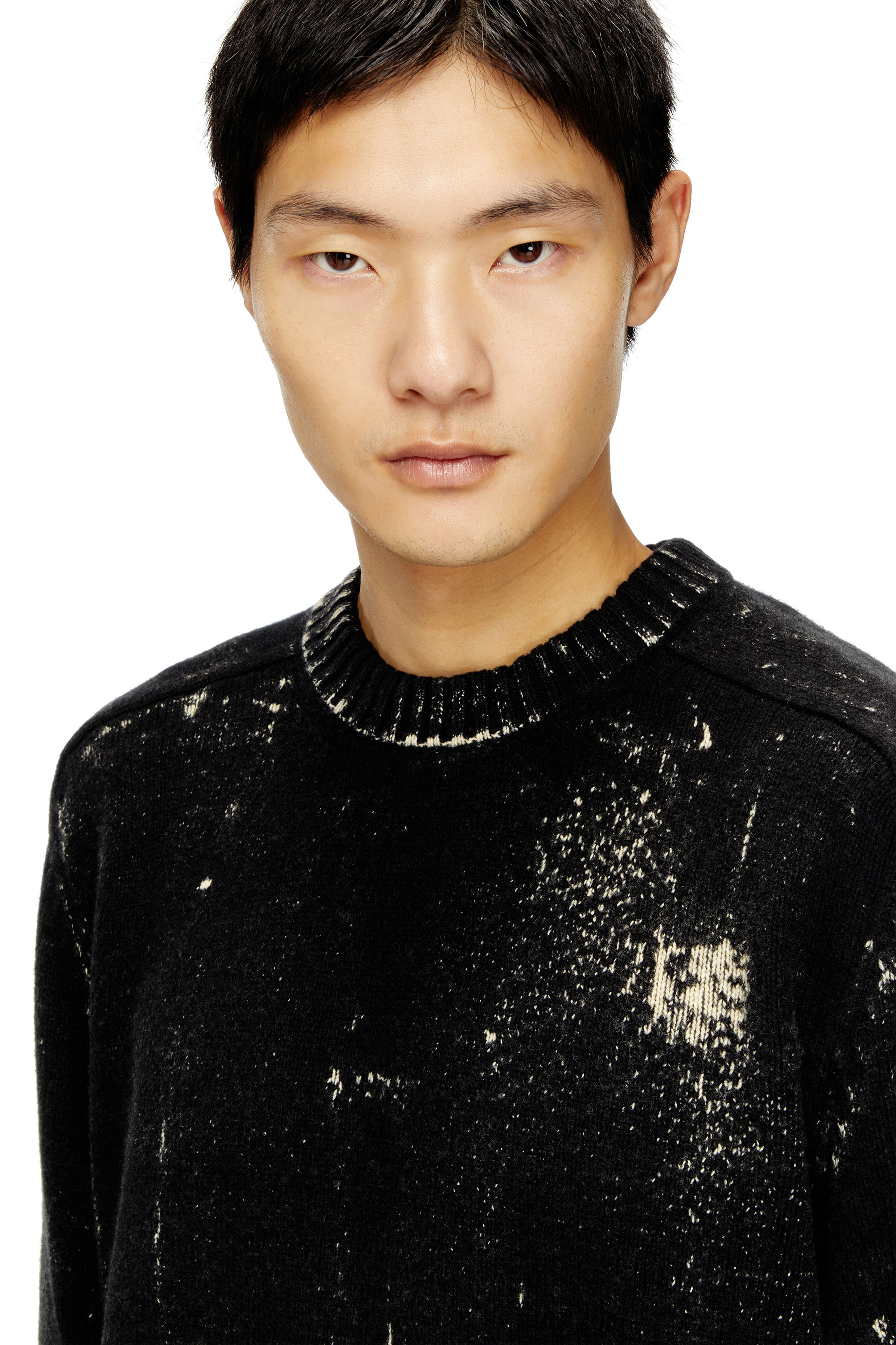 Diesel - K-MAXENSE, Jersey desgastado en mezcla de lana Hombre in ToBeDefined - 5