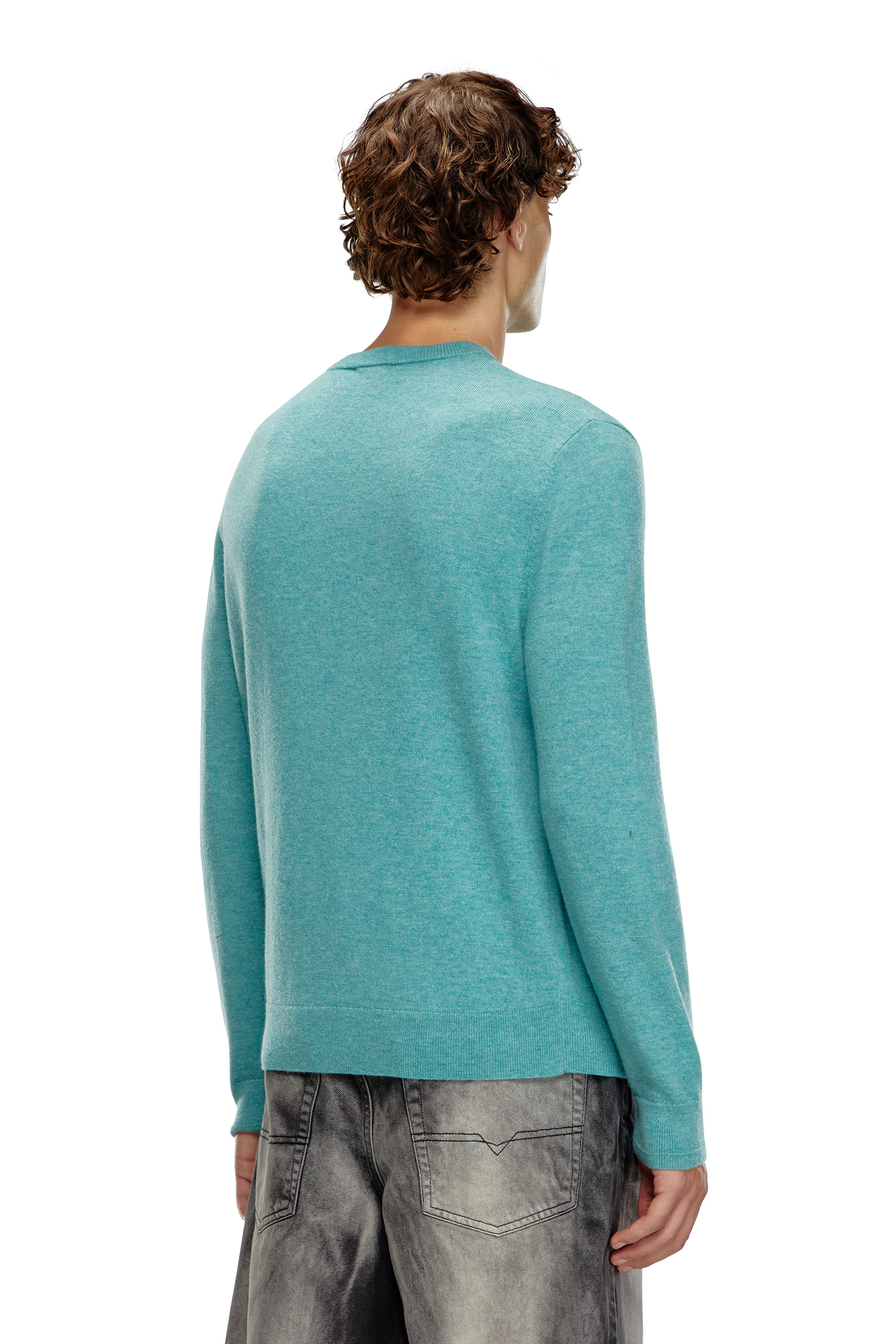 Diesel - K-VIERI, Hombre Jersey de lana y cachemira in Azul marino - Image 4