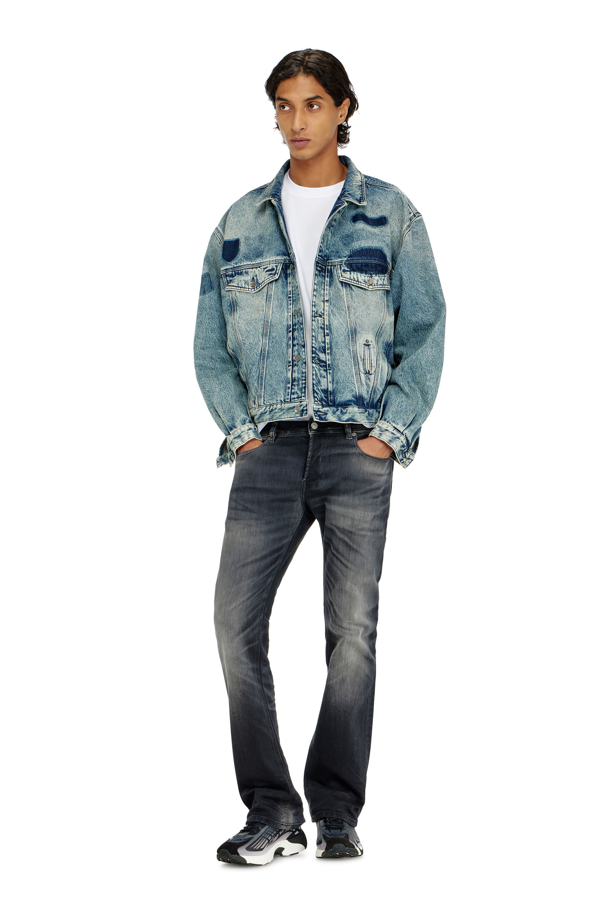 Diesel - Bootcut Jeans 2007 Zatiny 09P38 Hombre, Negro/Gris oscuro - 1