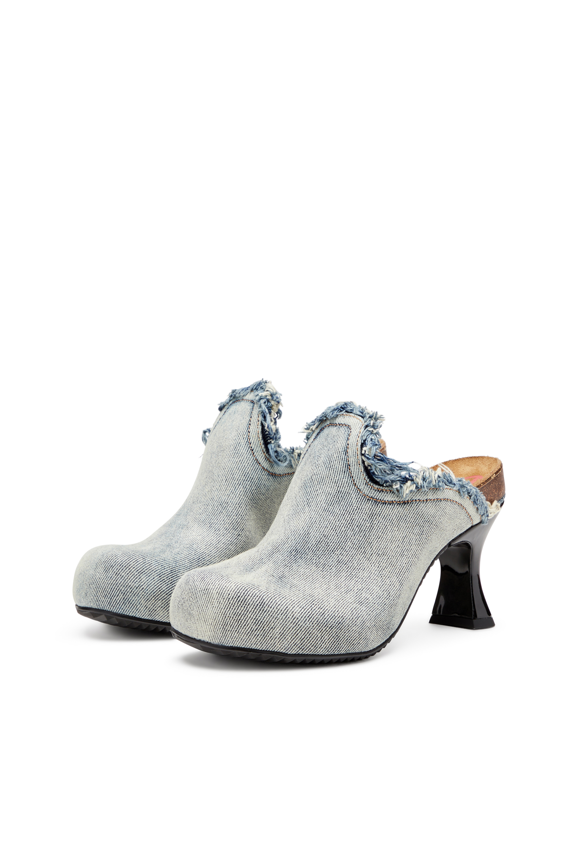 Diesel - D-WOODSTOCK ML W, D-Woodstock-Zapatos destalonados de denim deshilachado Mujer in Azul marino - 8