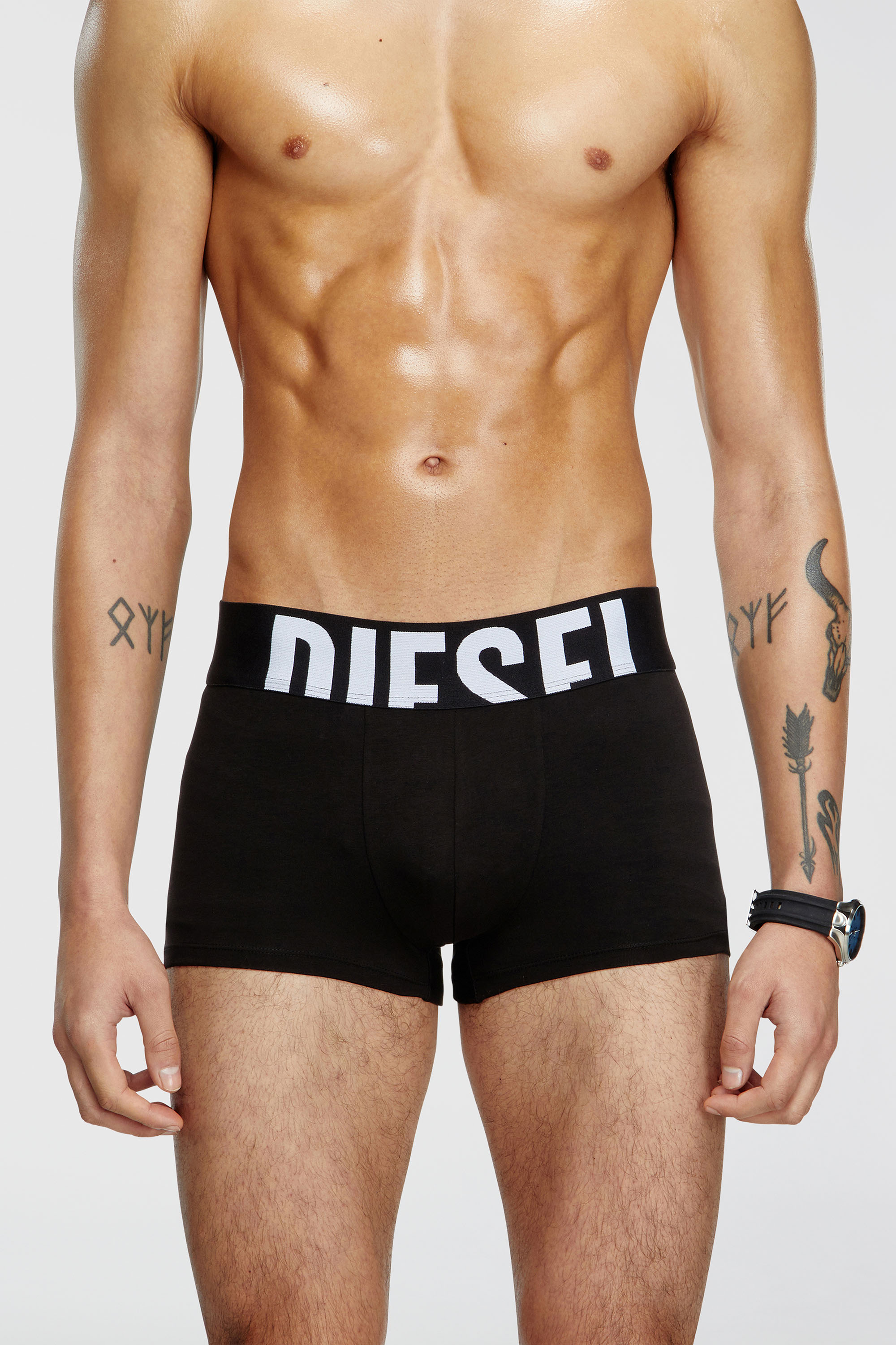 Diesel - UMBX-DAMIENTHREEPACK-5.5EL, Paquete de tres b&oacute;xers ajustados de algod&oacute;n el&aacute;stico Hombre in Negro - 3