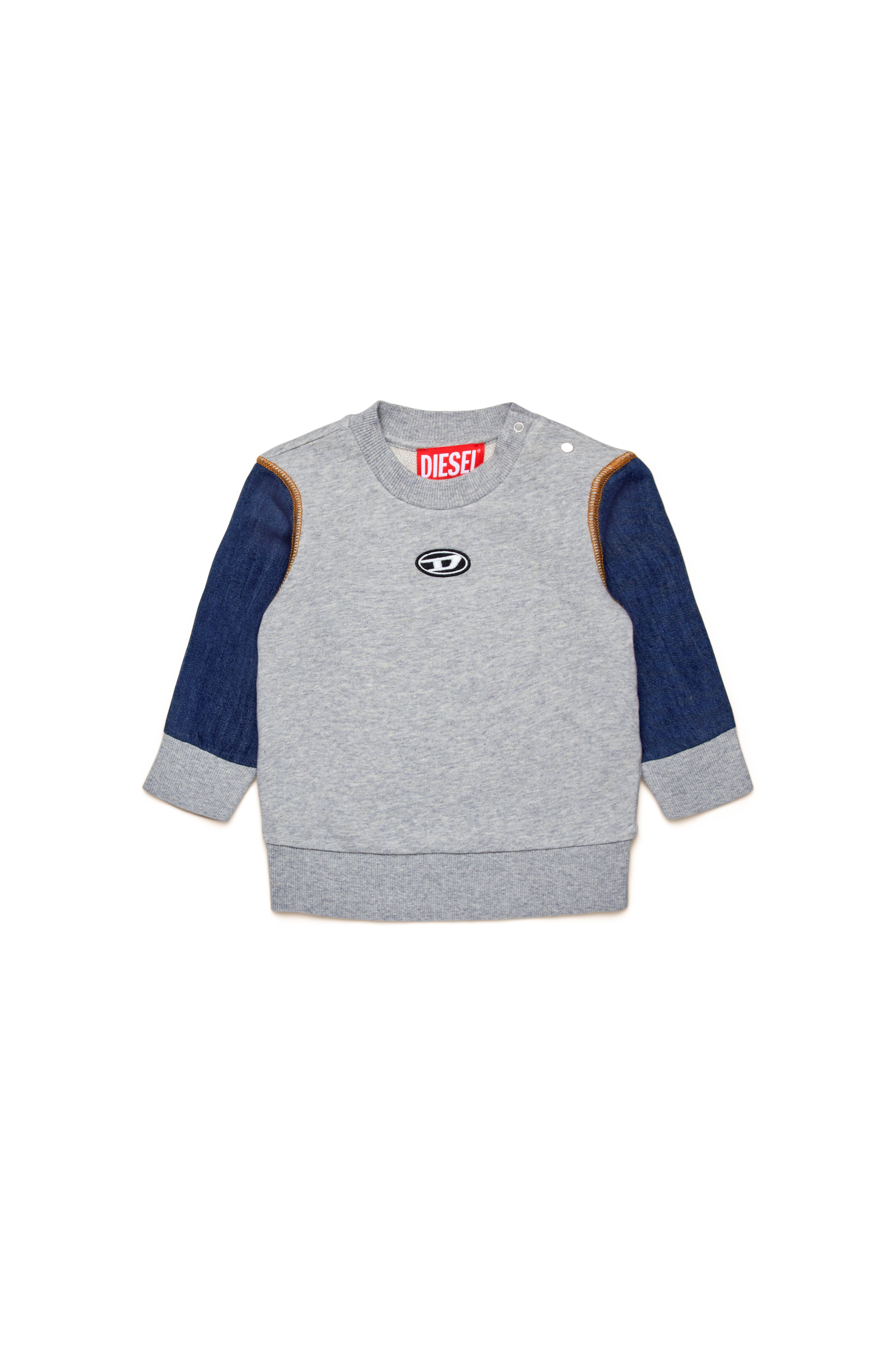 Diesel - SNOAHB, Sudadera con mangas en denim Unisex in Multicolor - 1