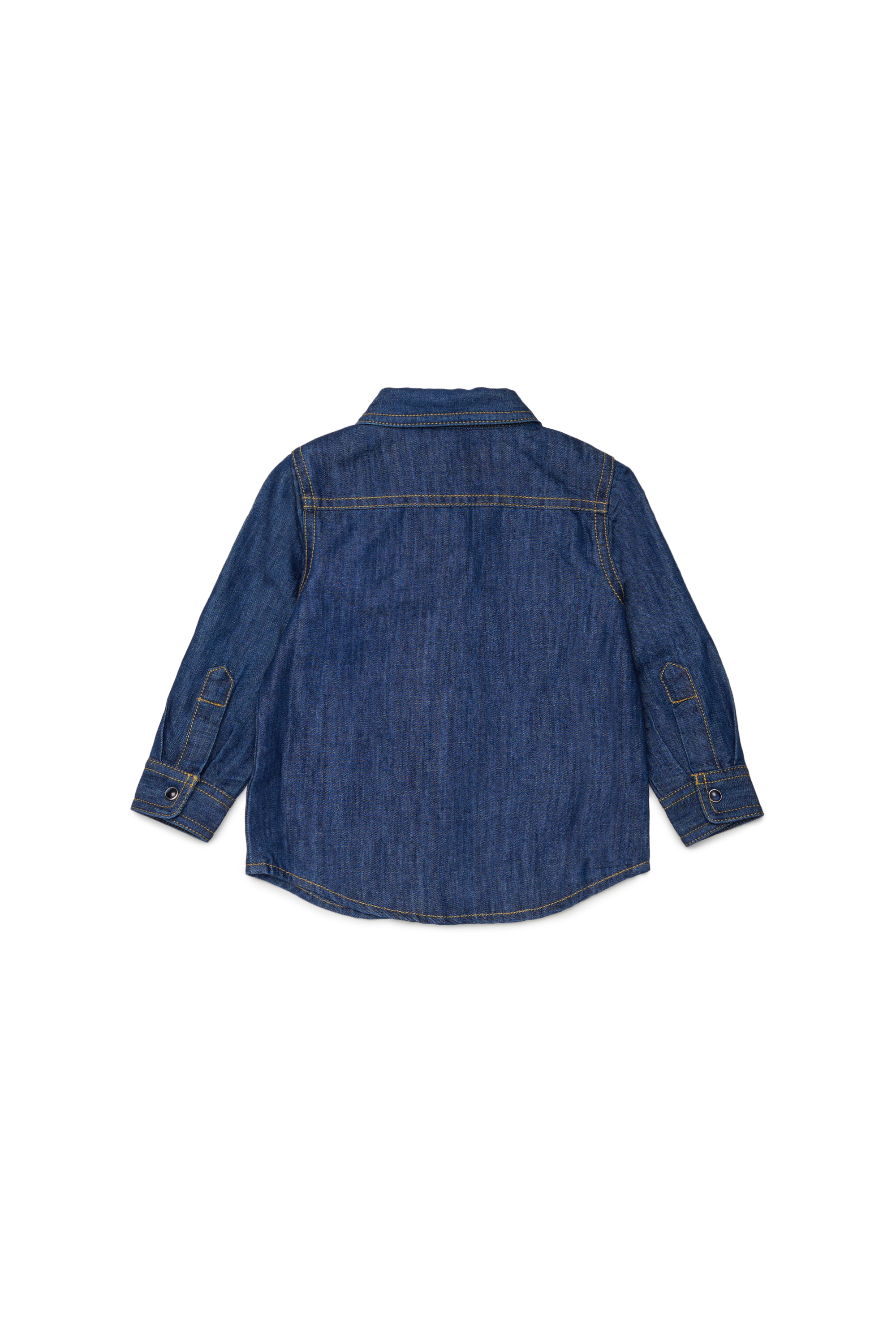 Diesel - CARTOB, Camisa vaquera con bordado de logo Hombre in Azul marino - 2