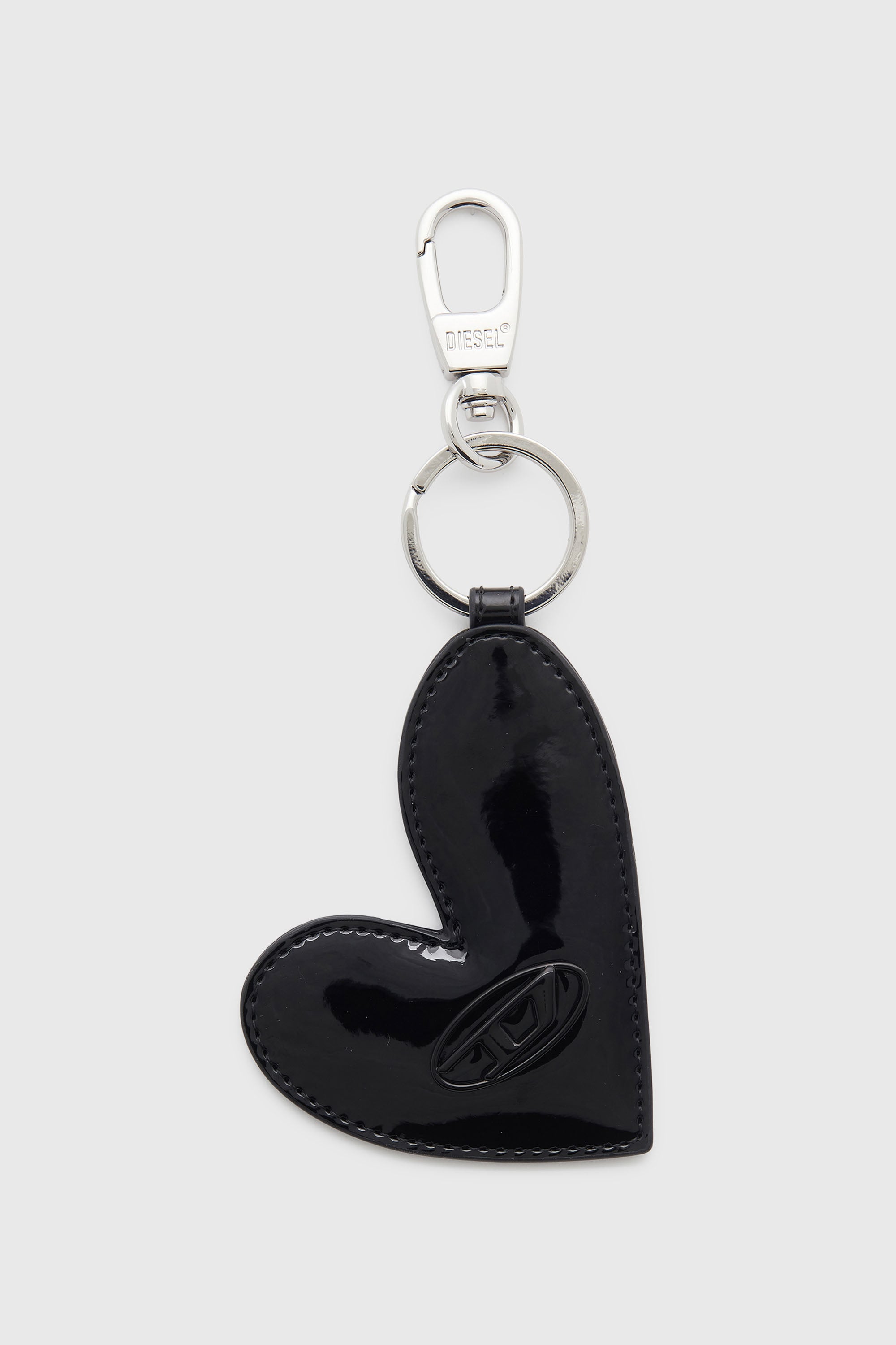Diesel - PLAY HEART MIRROR, Colgante en forma de coraz&oacute;n con acabado brillante Mujer in Negro - 1
