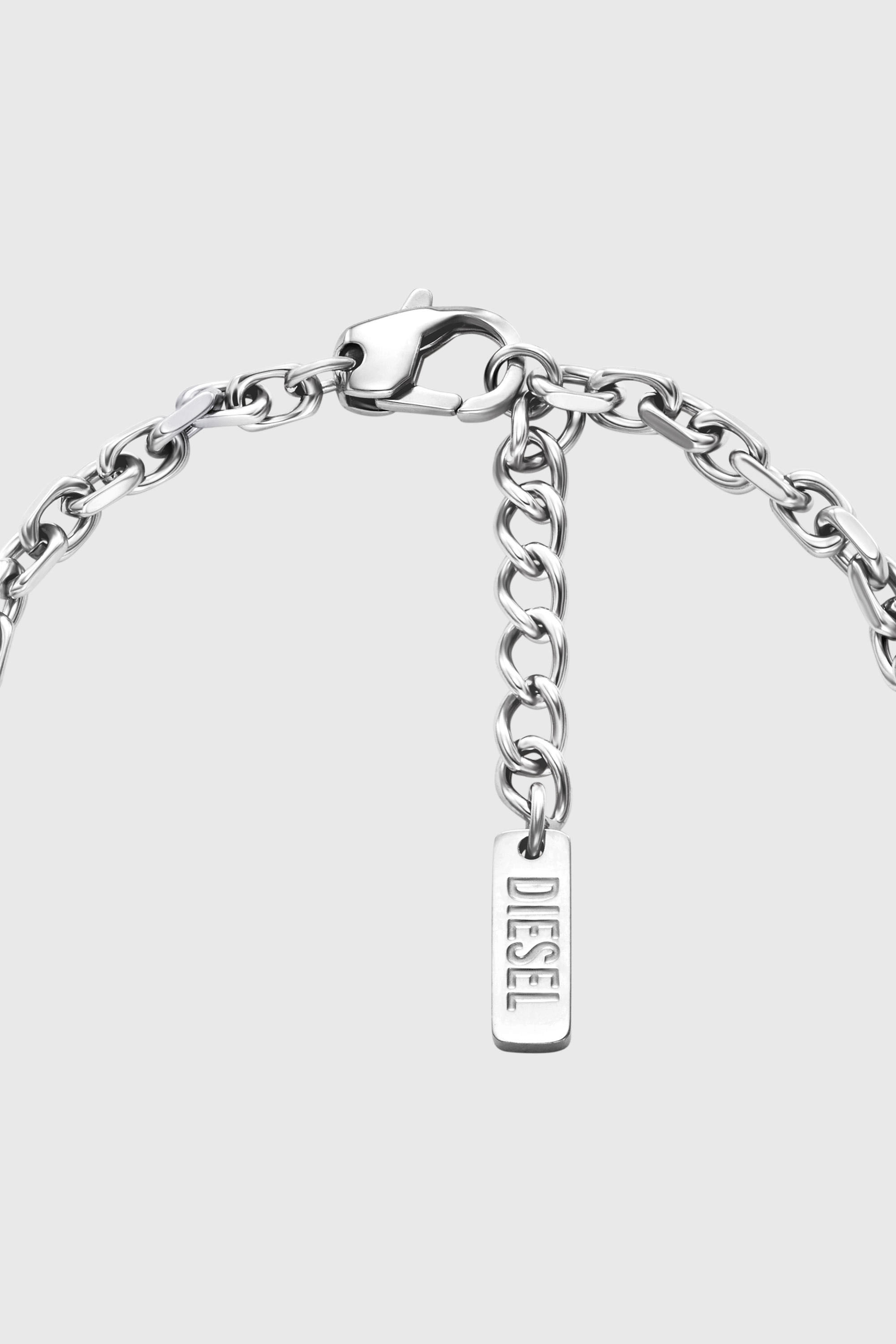 Diesel - DX1744040, Pulsera con charms de acero inoxidable Unisex in Plateado - 2